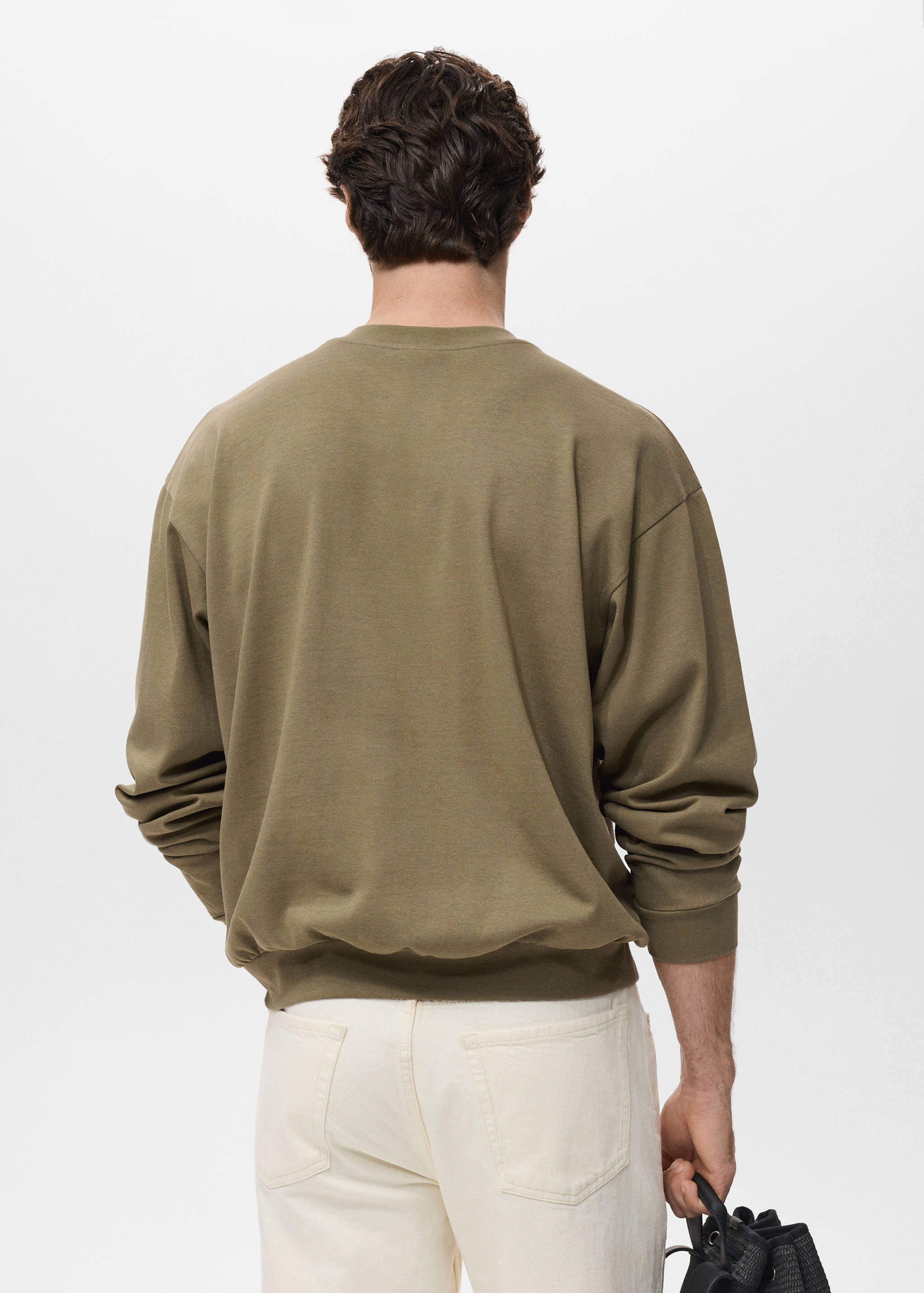 100% cotton relaxed-fit sweatshirt - Reverse of the article
