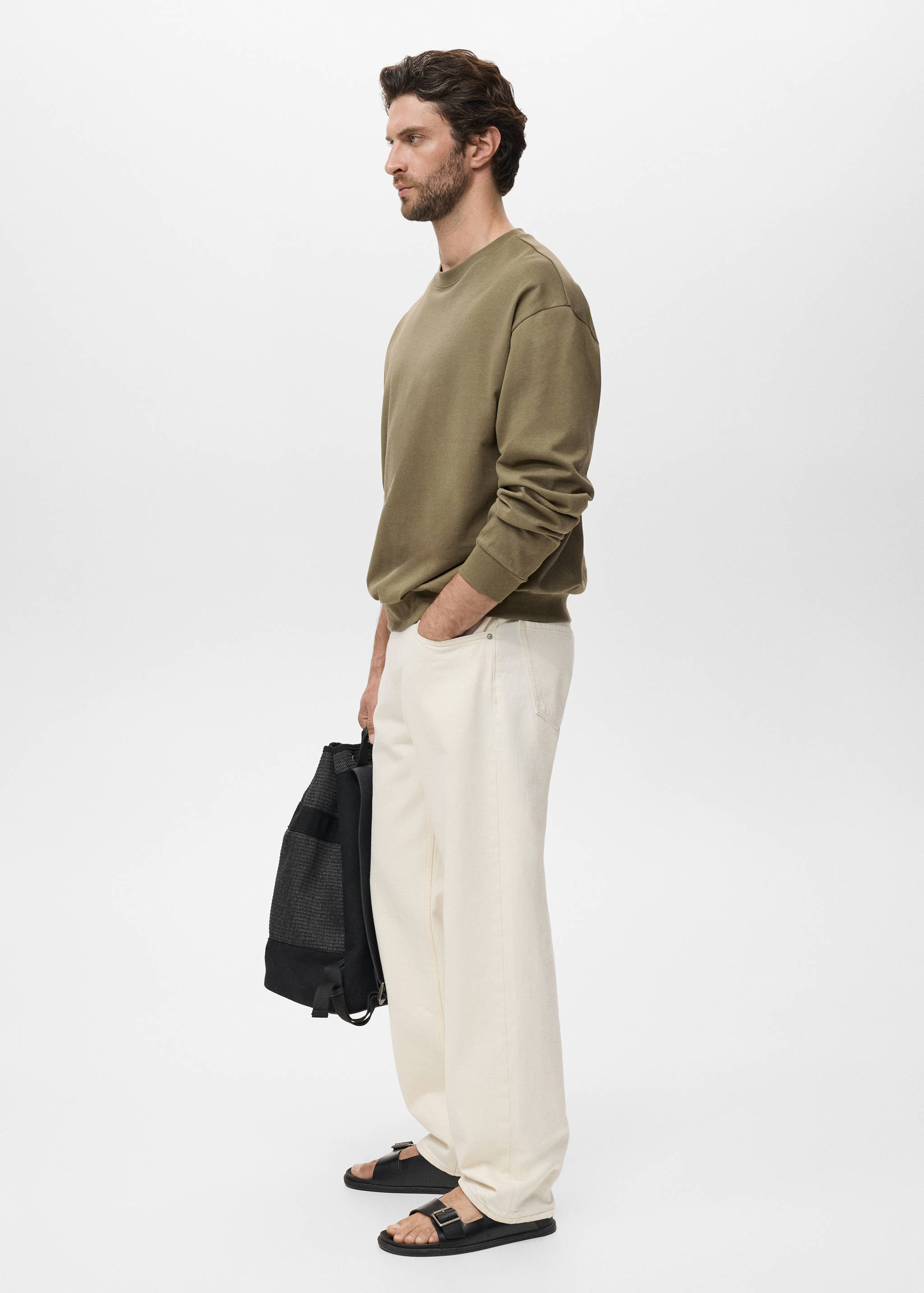 100% cotton relaxed-fit sweatshirt - Details of the article 2