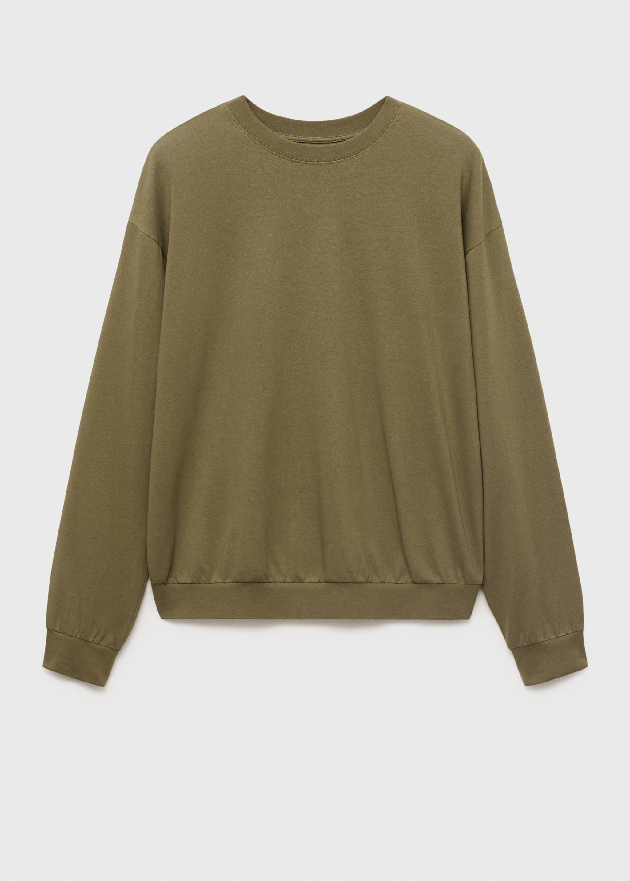 Sudadera 100% algodón relaxed fit - Artículo sin modelo, Khaki. Ref: 17064432-00.