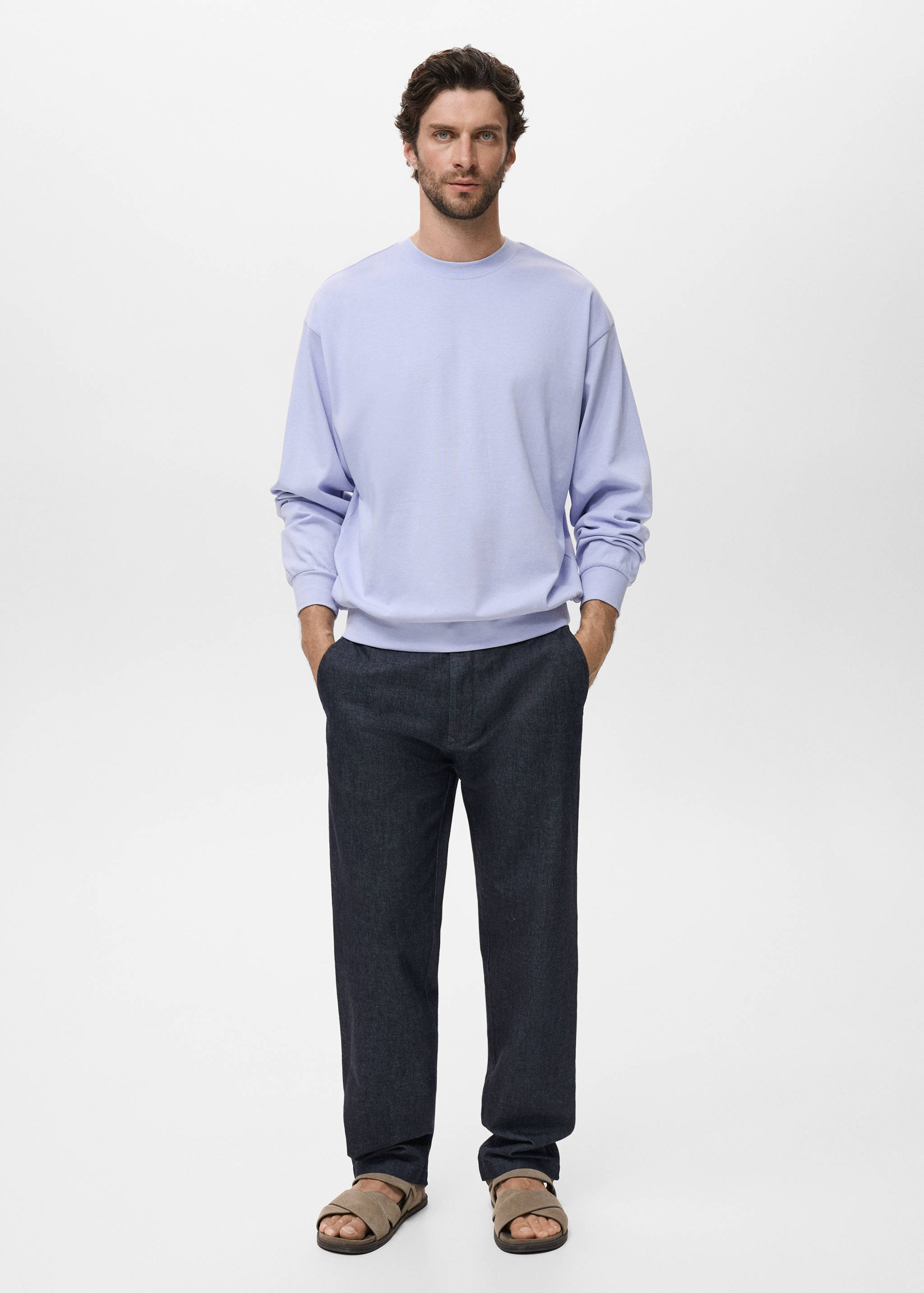100% cotton relaxed-fit sweatshirt - General plane
