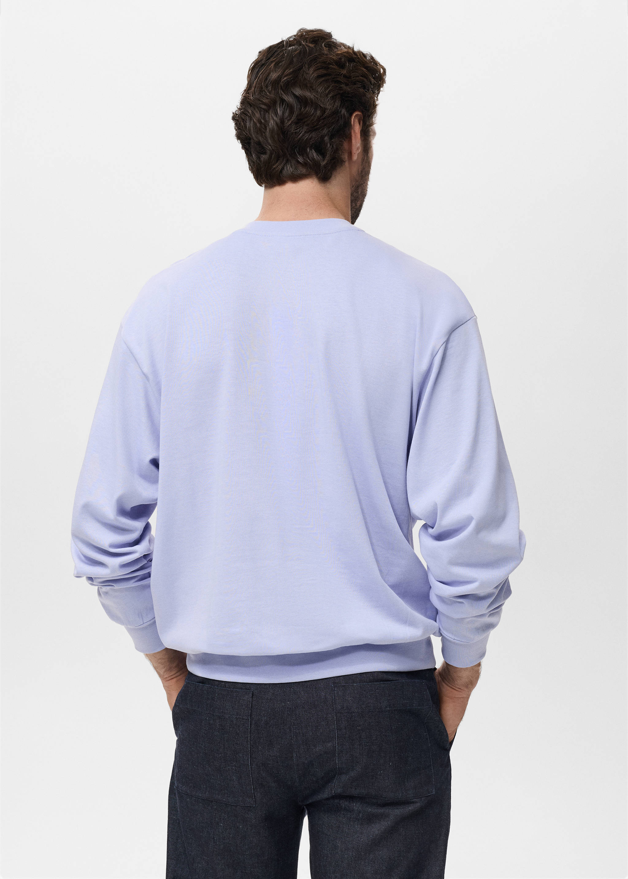 100% cotton relaxed-fit sweatshirt - Reverse of the article