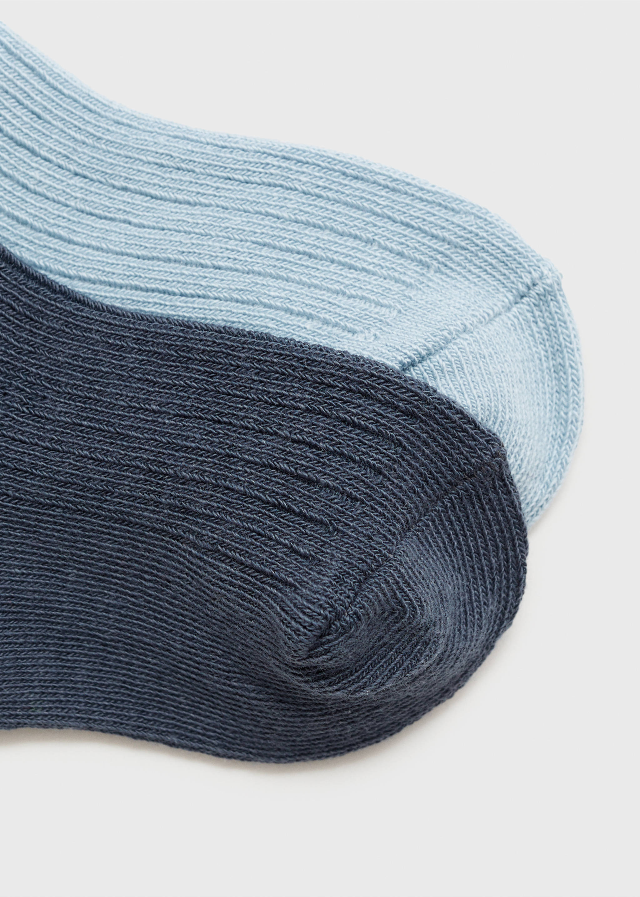 Pack 2 calcetines canalé - Detalle del artículo 8, Azul celeste. Ref: 17064434-00.