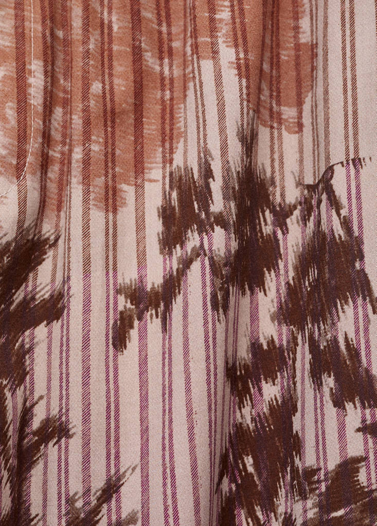 Pyjama bottoms with blurred print — Brown