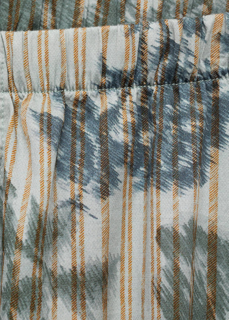 Pyjama bottoms with blurred print — Green