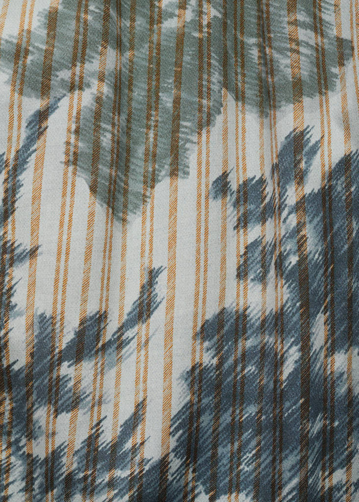 Pyjama bottoms with blurred print — Green