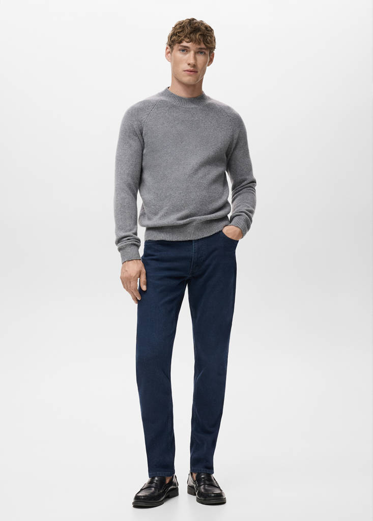 Slim fit white Jan jeans — Deep Dark Blue
