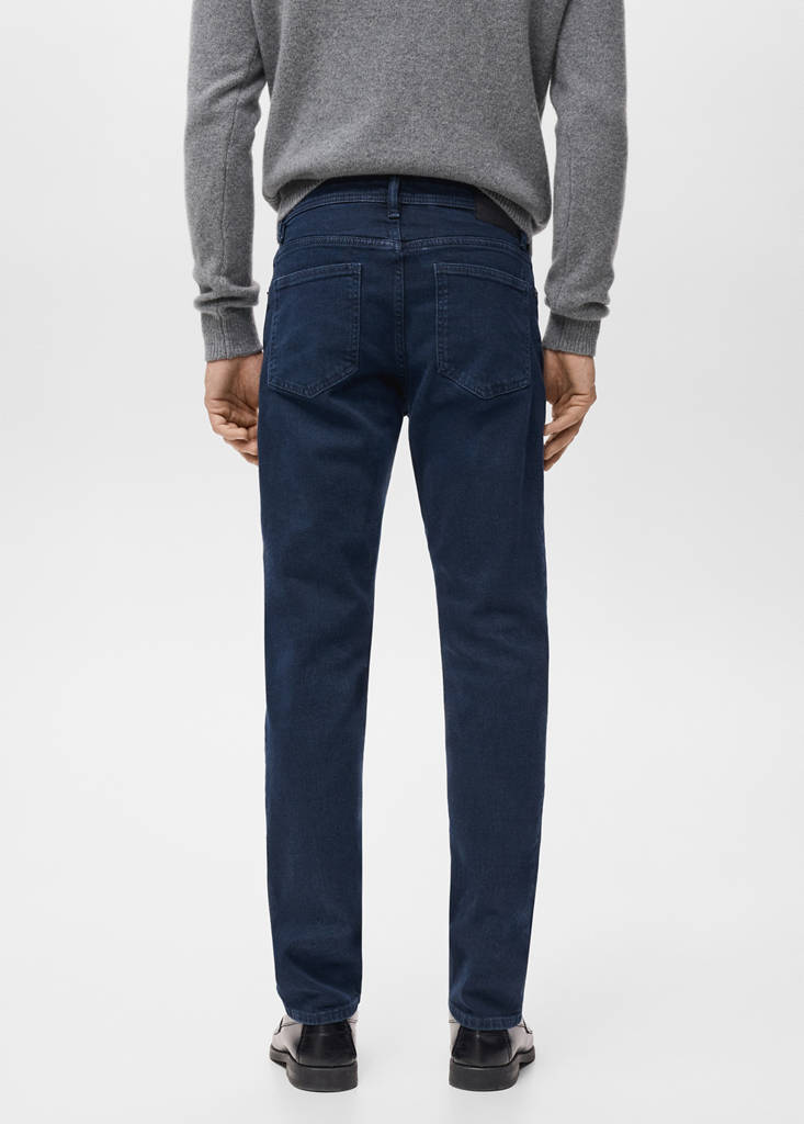 Slim fit white Jan jeans — Deep Dark Blue