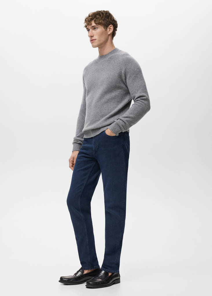 Slim fit white Jan jeans — Deep Dark Blue