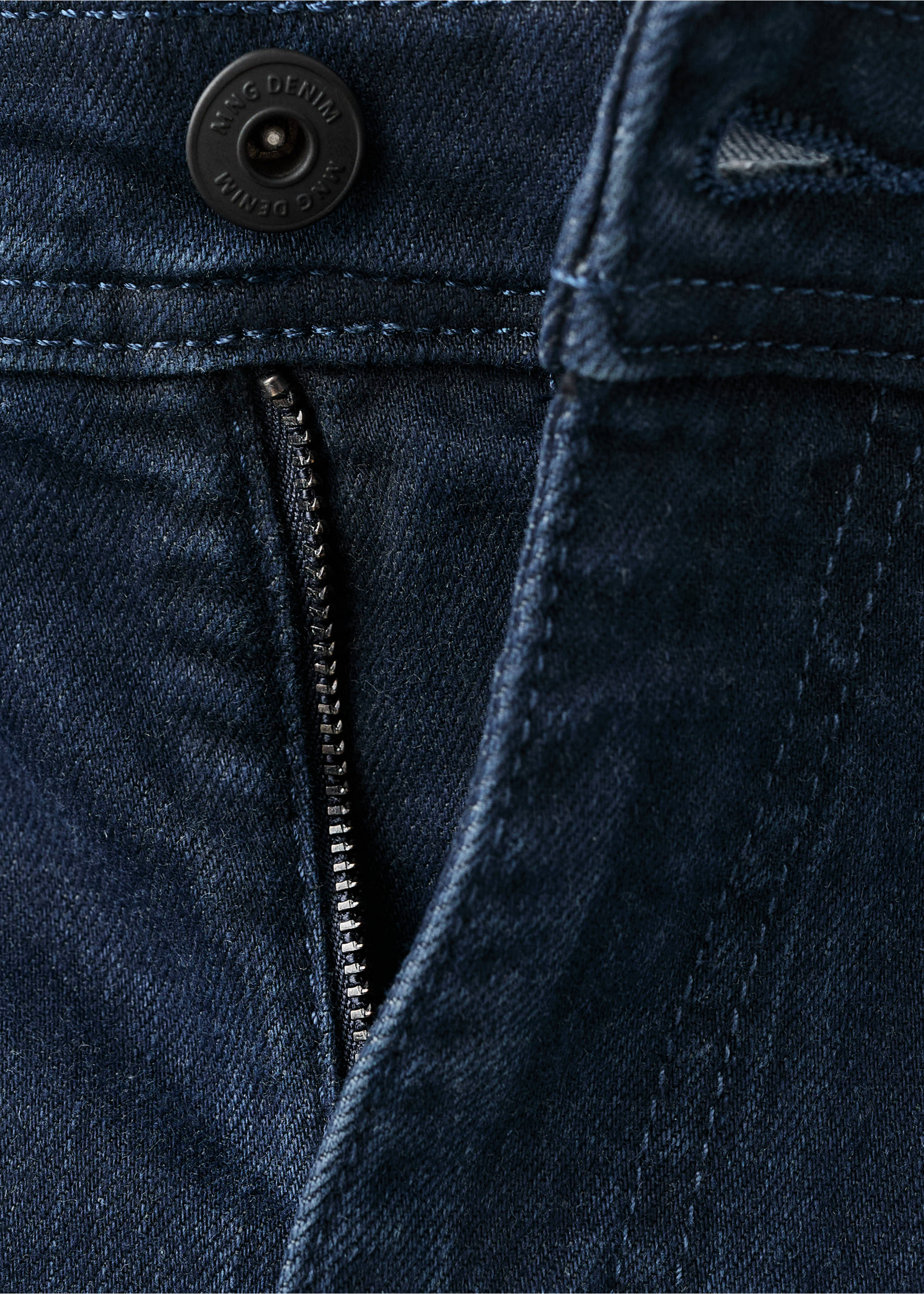 Jean Jan slim fit noir bleuté - Détail de l'article 0, Bleu foncé intense. Ref: 17064438-00.