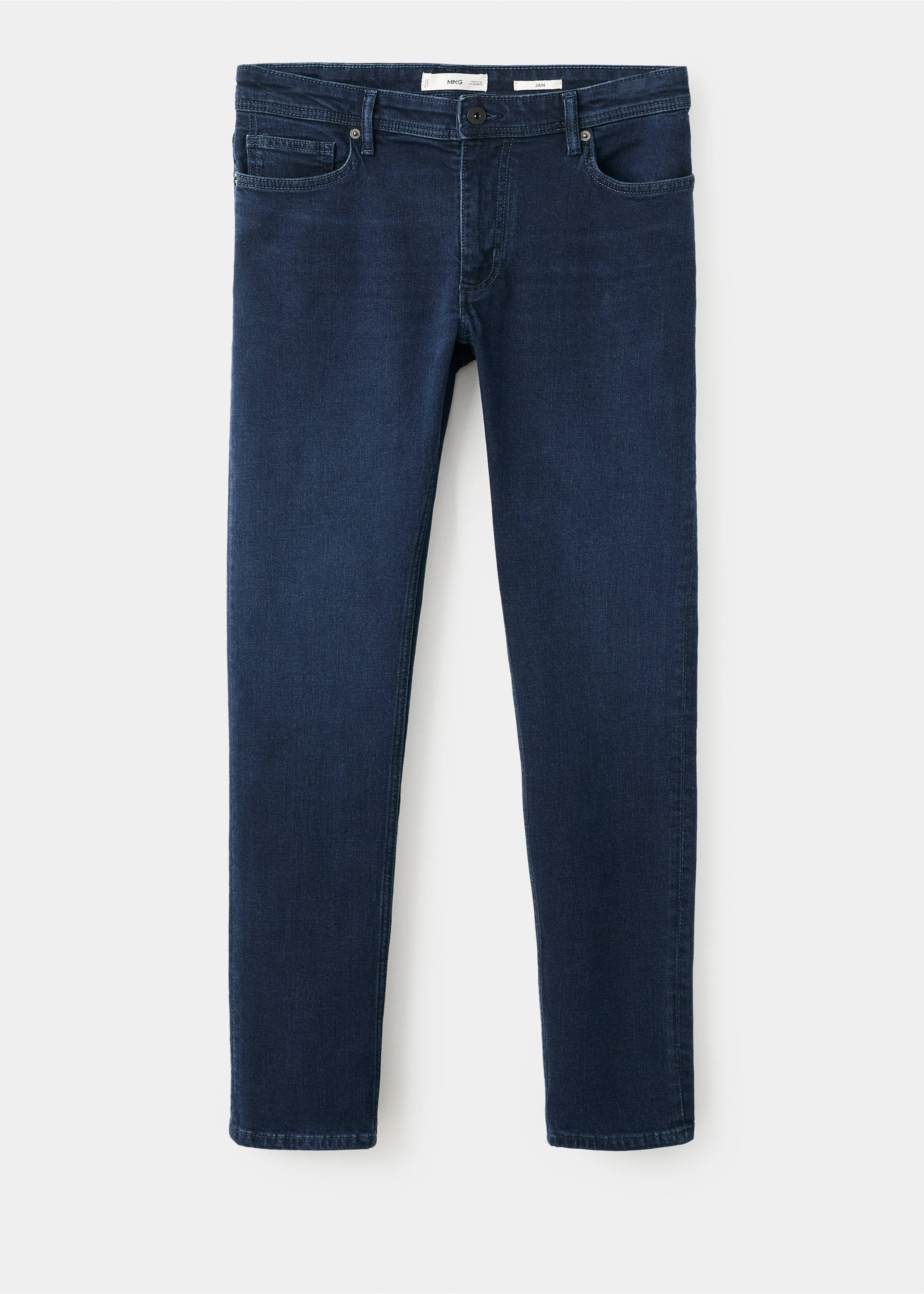 Jean Jan slim fit noir bleuté - Article sans modèle, Bleu foncé intense. Ref: 17064438-00.