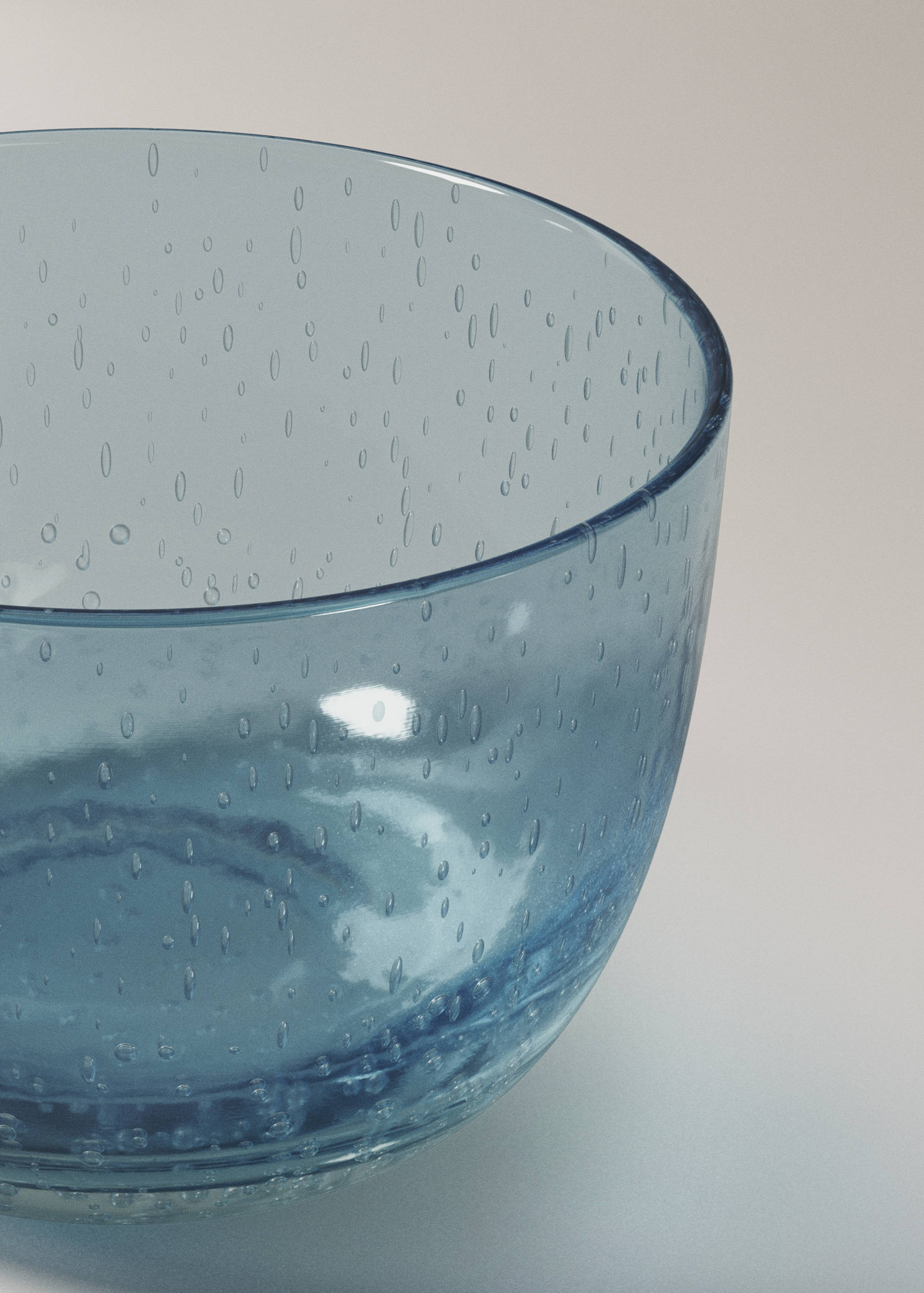 Bubble-design glass bowl - Details of the article 1