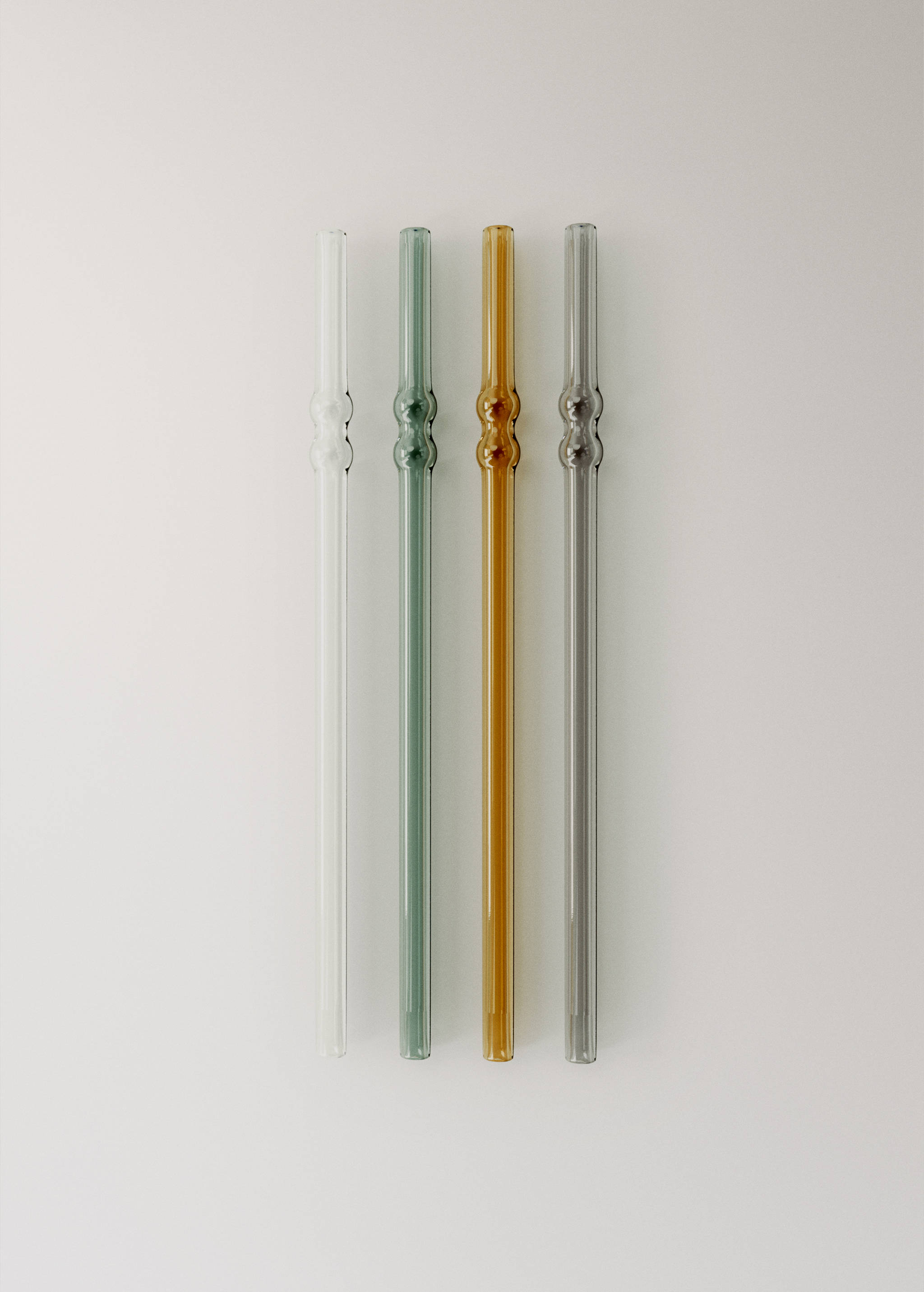 Set de paie mari multicolore din sticlă borosilicată - Articol fără model