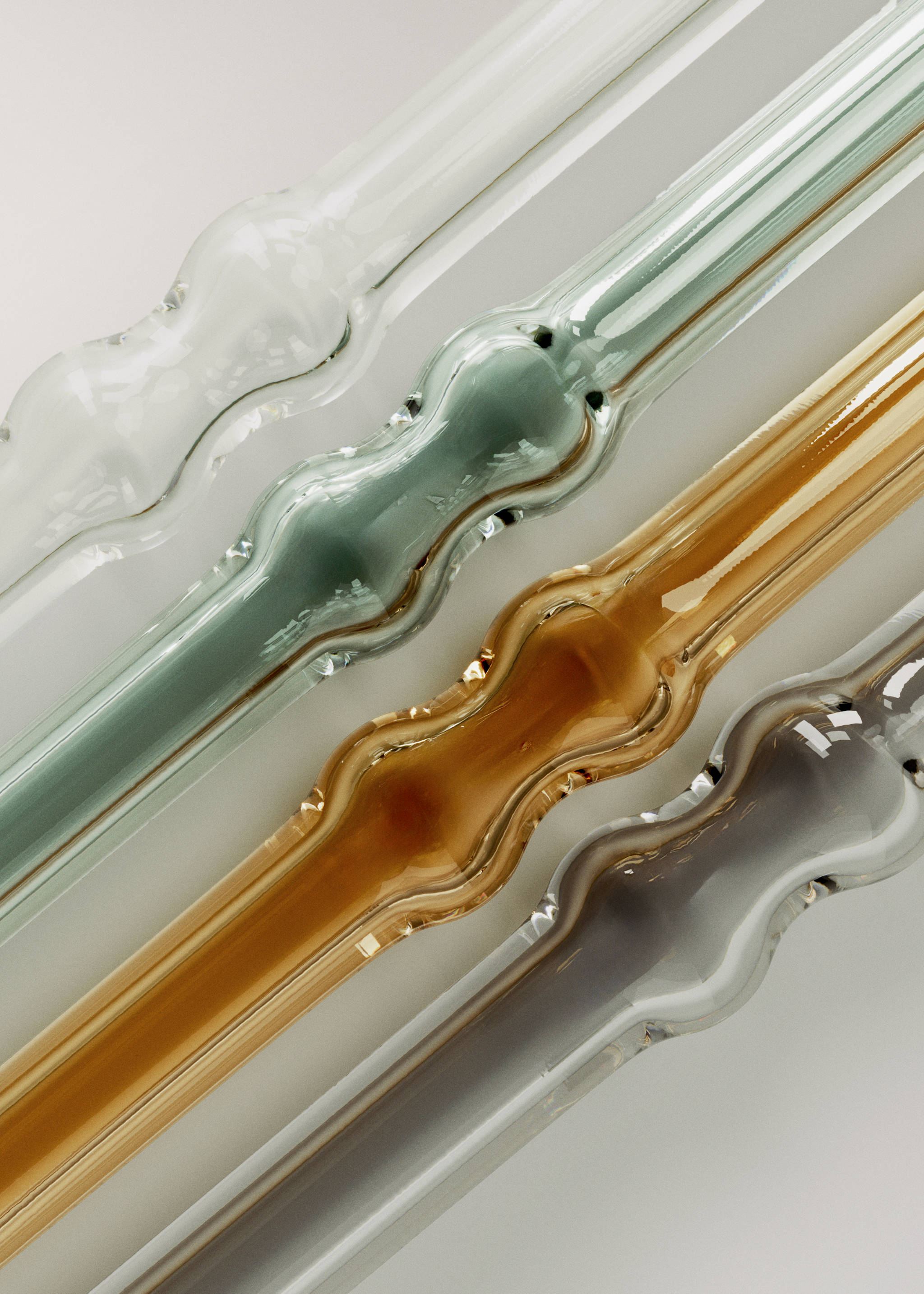 Set de paie mari multicolore din sticlă borosilicată - Detaliu al articolului 1