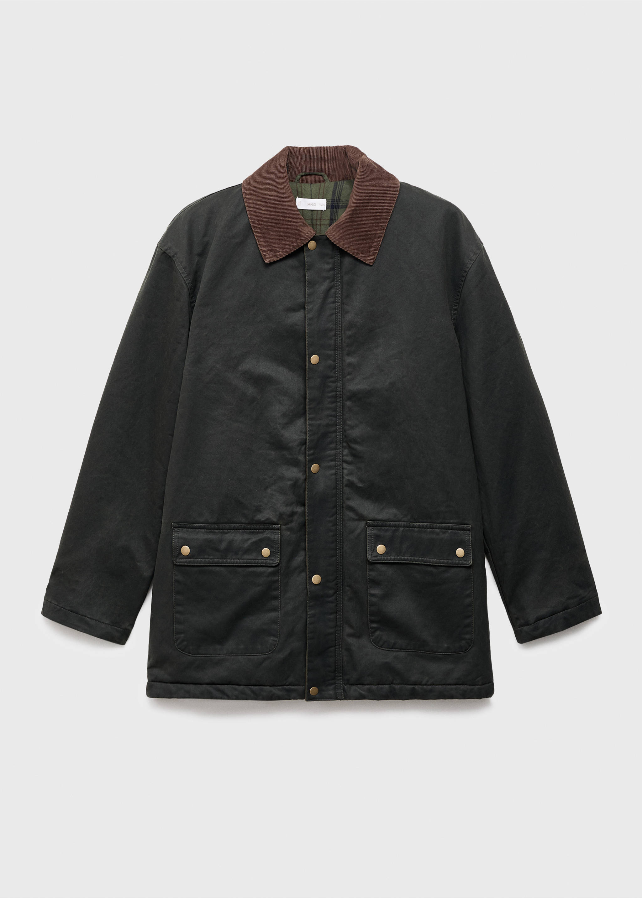 Parka cuello contraste - Artículo sin modelo, Khaki. Ref: 17064773-00.