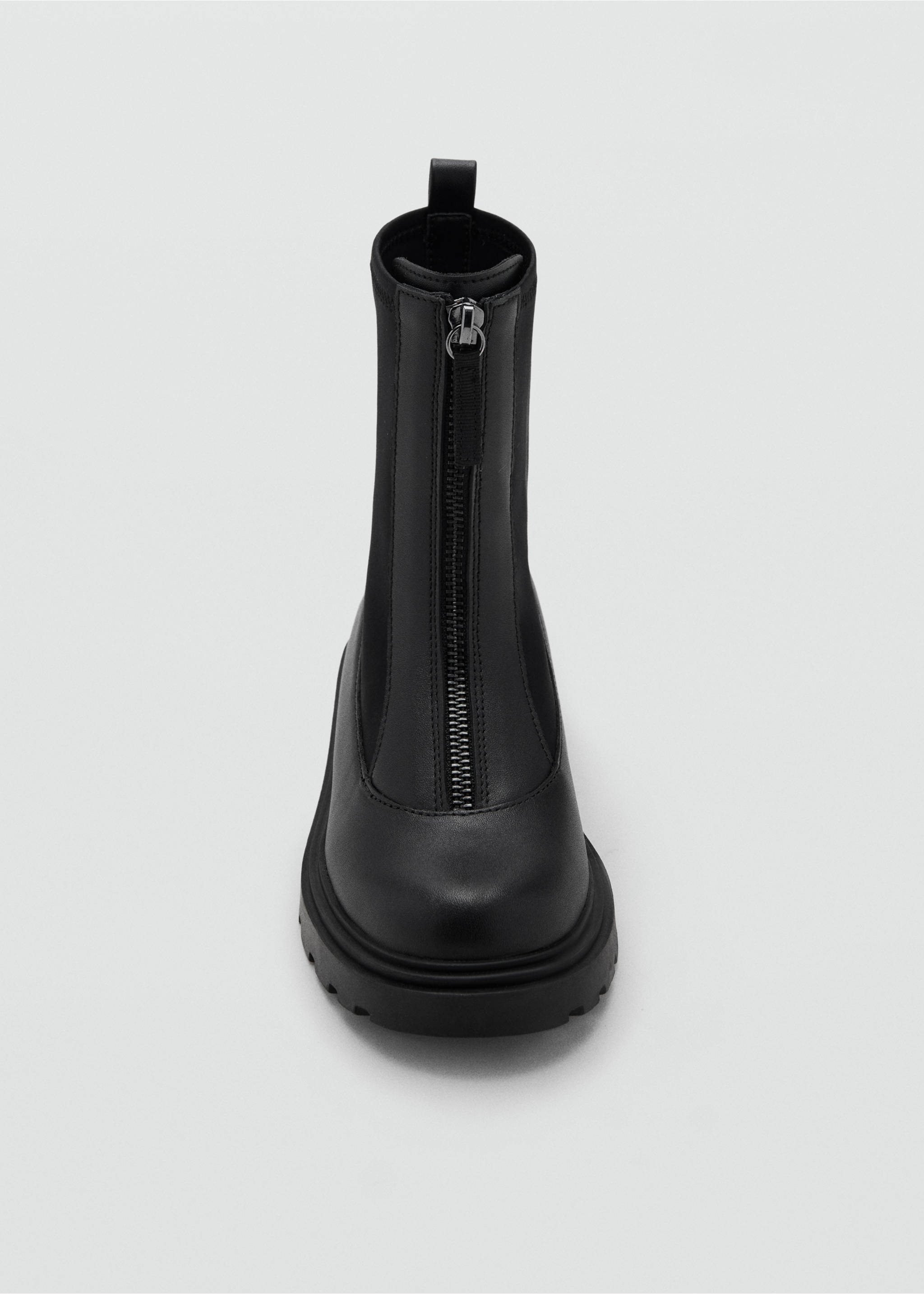 Bottines cuir zip - Détail de l'article 2, Noir. Ref: 17064774-00.