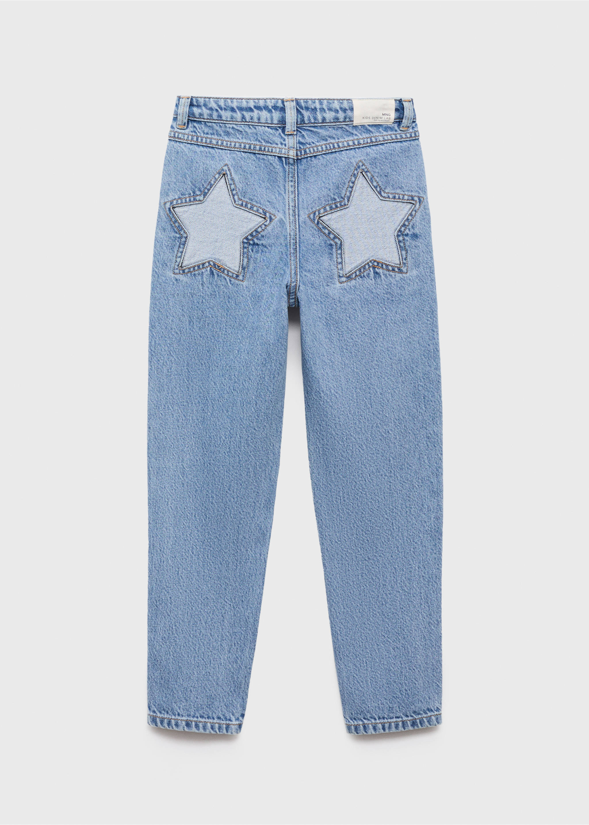 Mom fit decorative rips jeans - Reverse of the article, Medium Blue. Ref: 17064775-00.