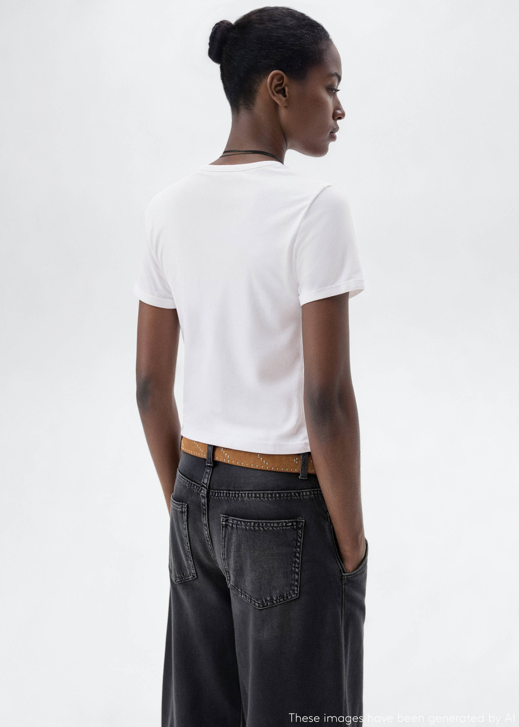 Cotton t-shirt with motorbikes - Reverse of the article