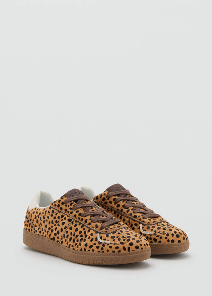 Leopard sneakers — Medium Brown