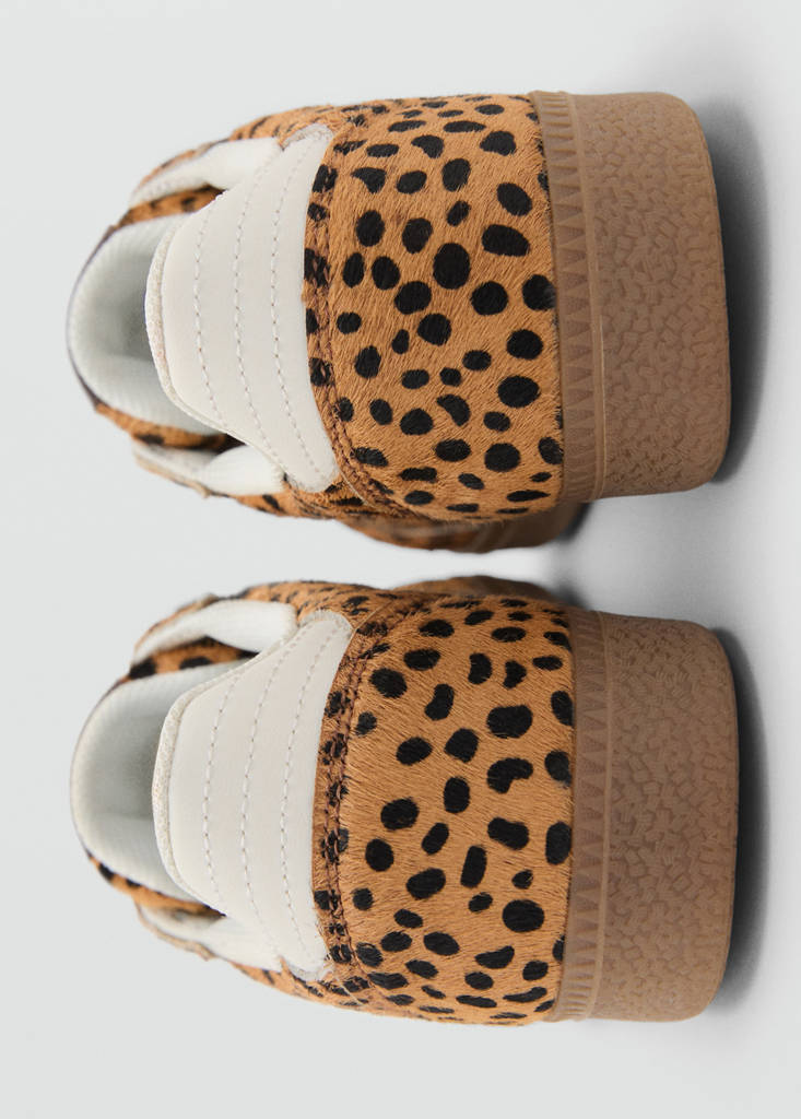 Leopard sneakers — Medium Brown