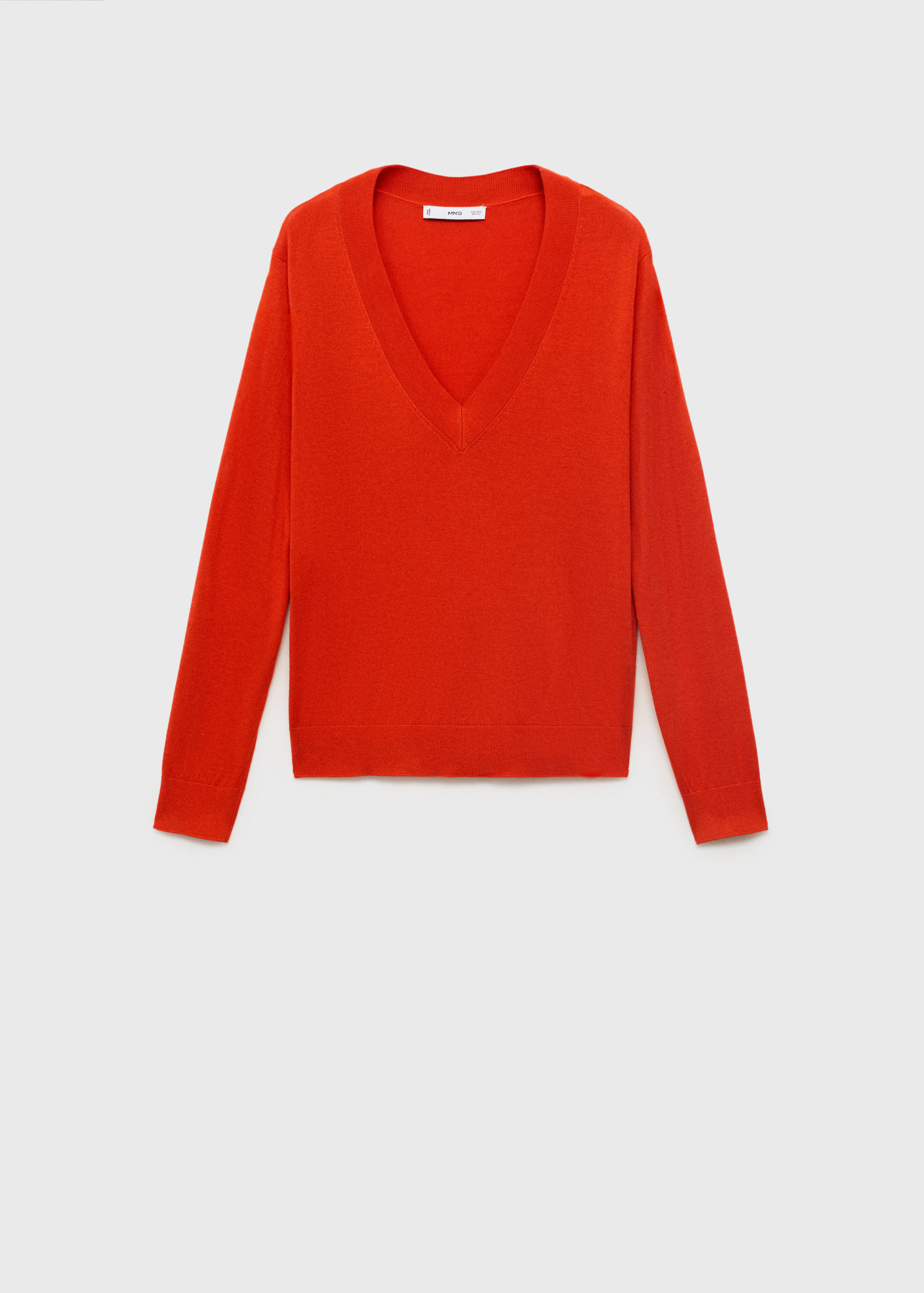 Fine-knit V-neck sweater - Article without model