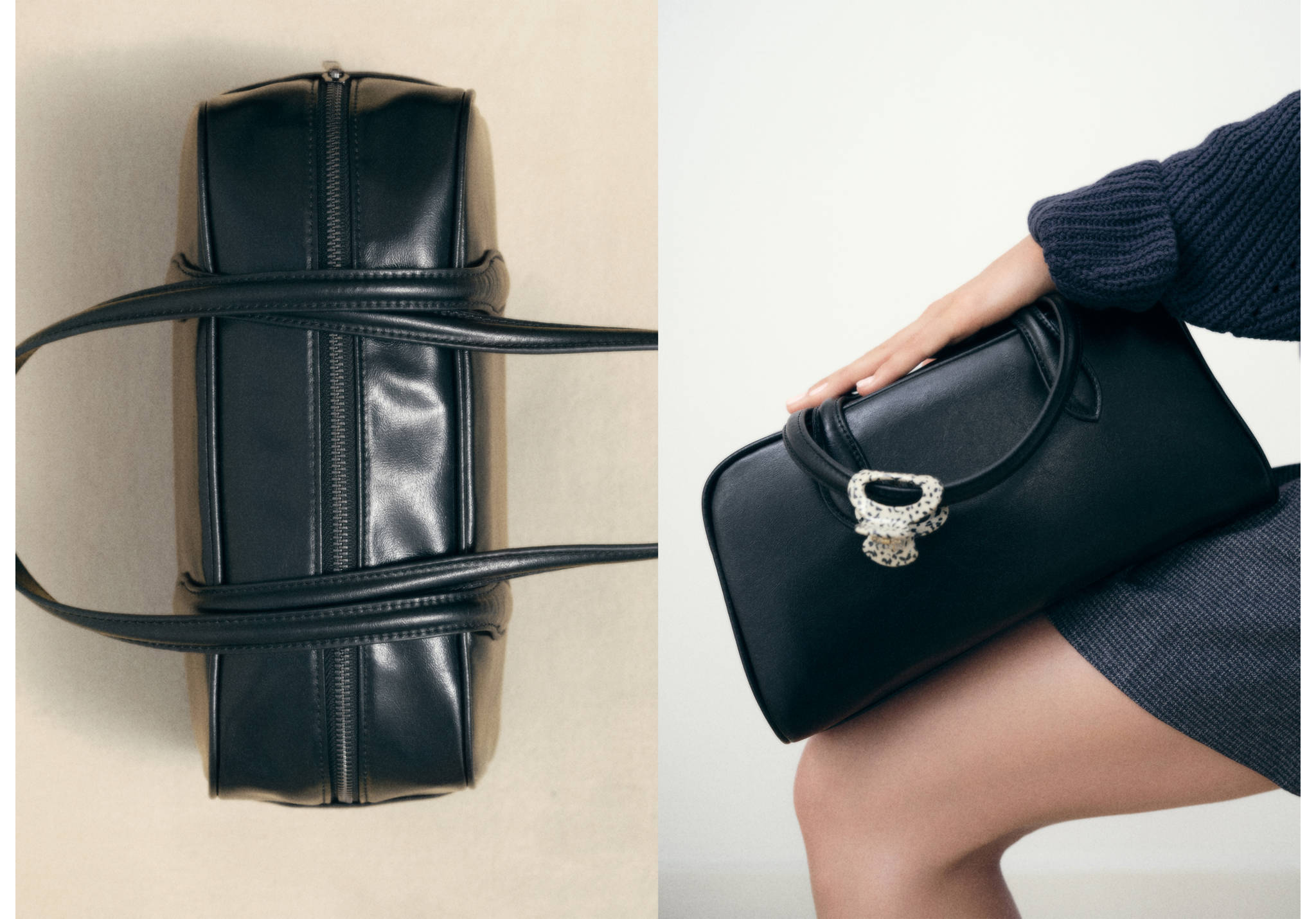 Bowling bag with faux-leather finish - Panoramic plane