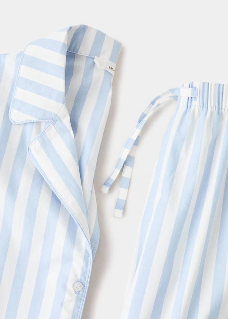Striped long pyjamas — Sky Blue