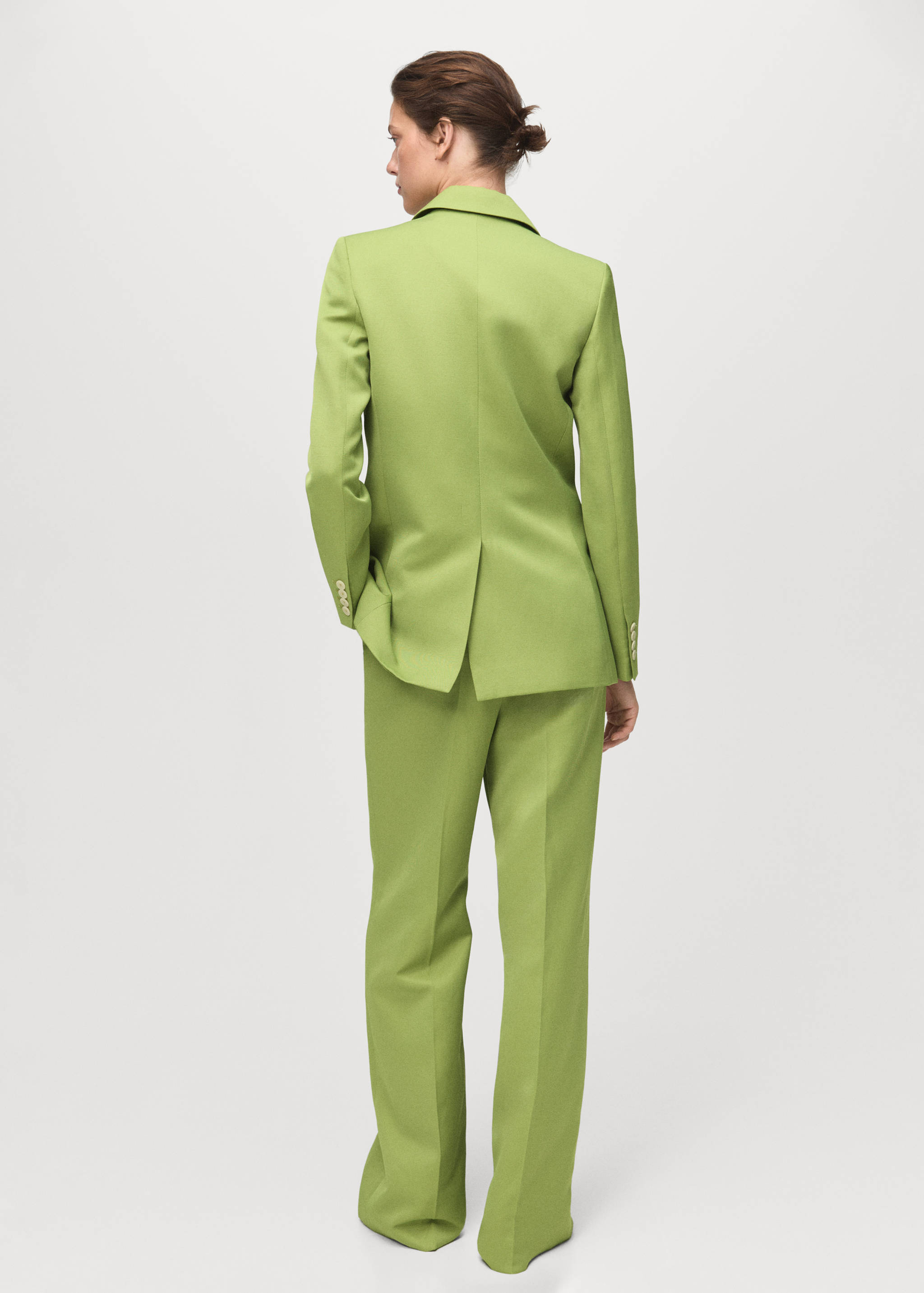 Linen-blend suit blazer - Reverse of the article