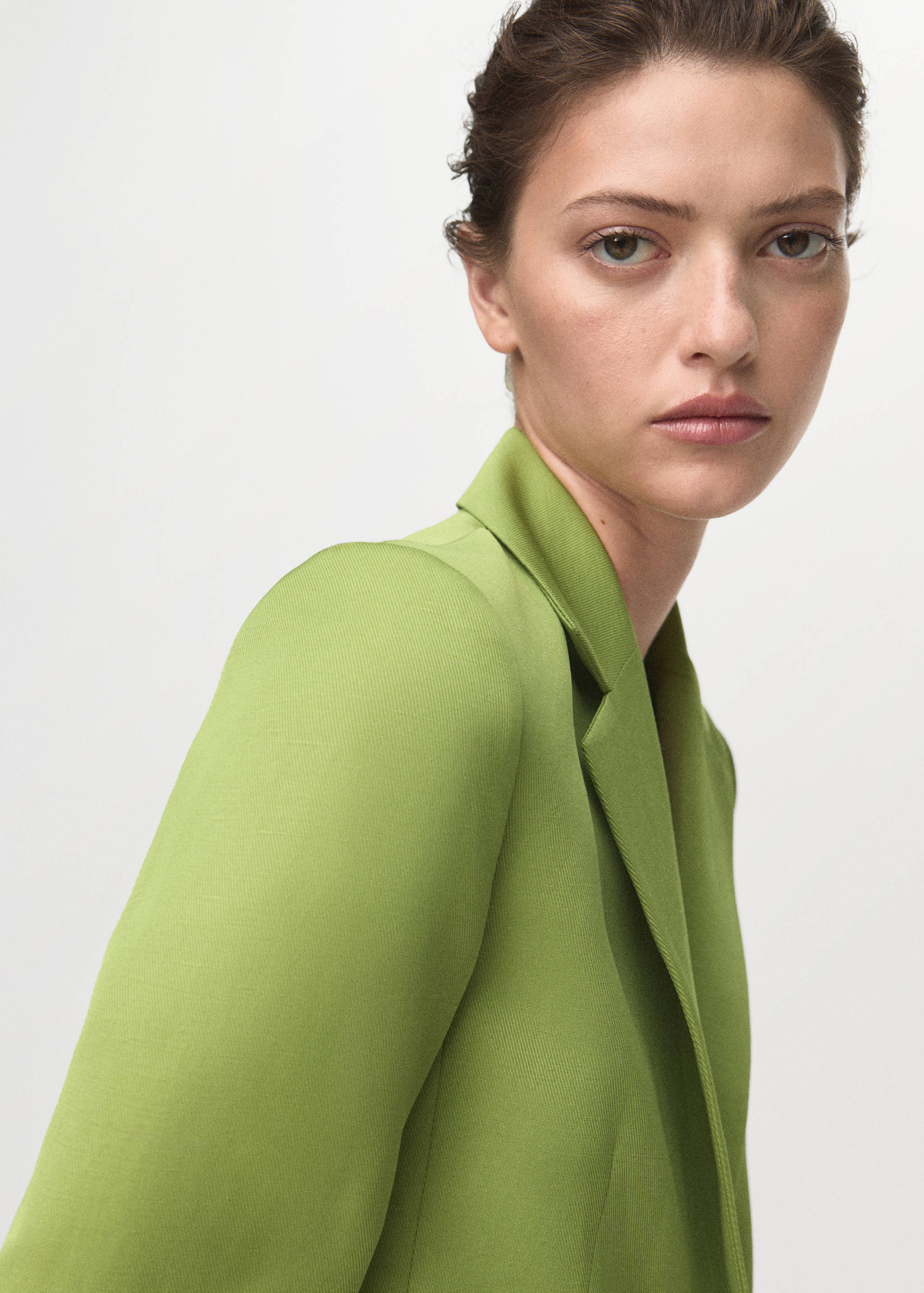 Linen-blend suit blazer - Details of the article 1