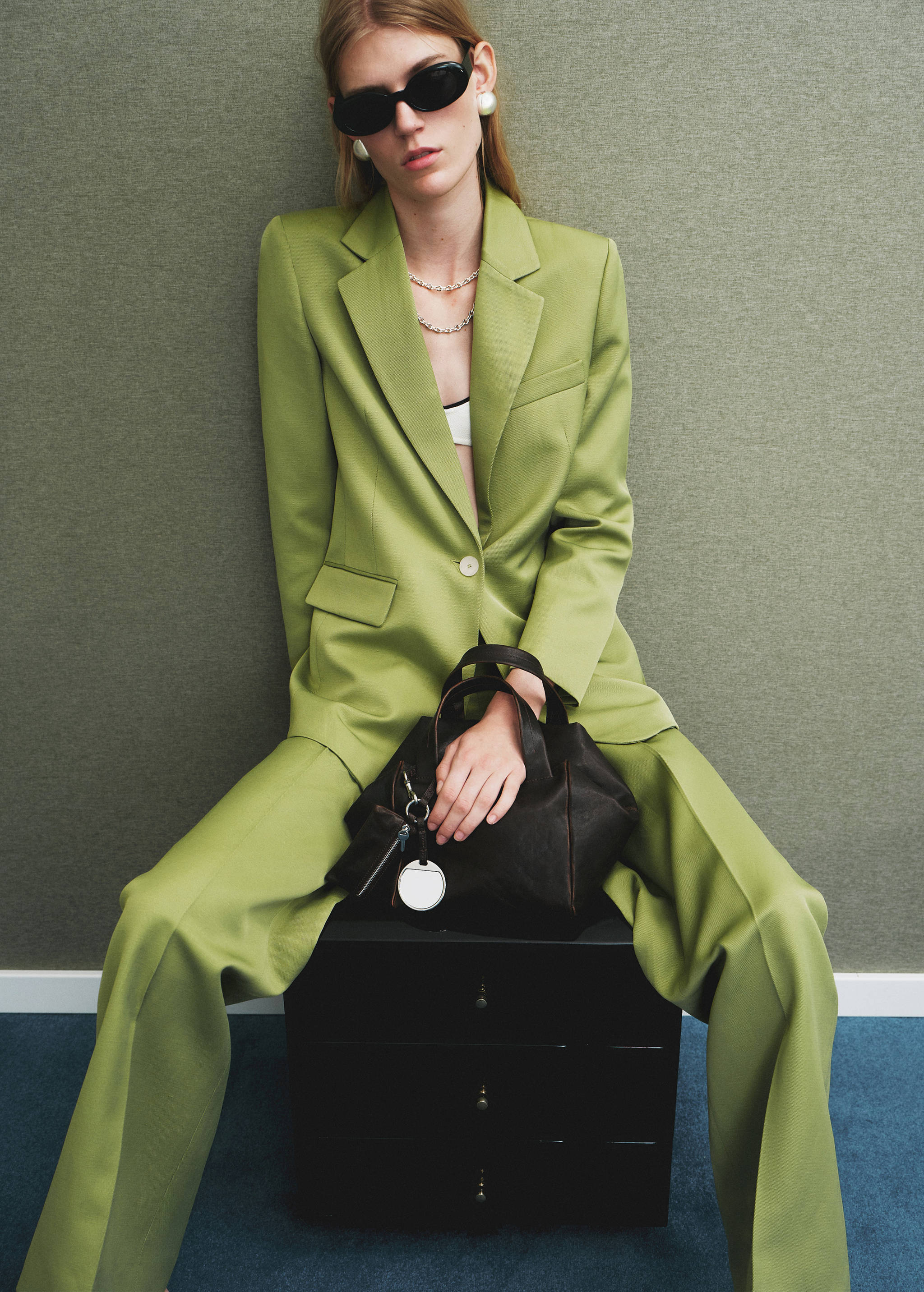 Linen-blend suit jacket - Details of the article 1