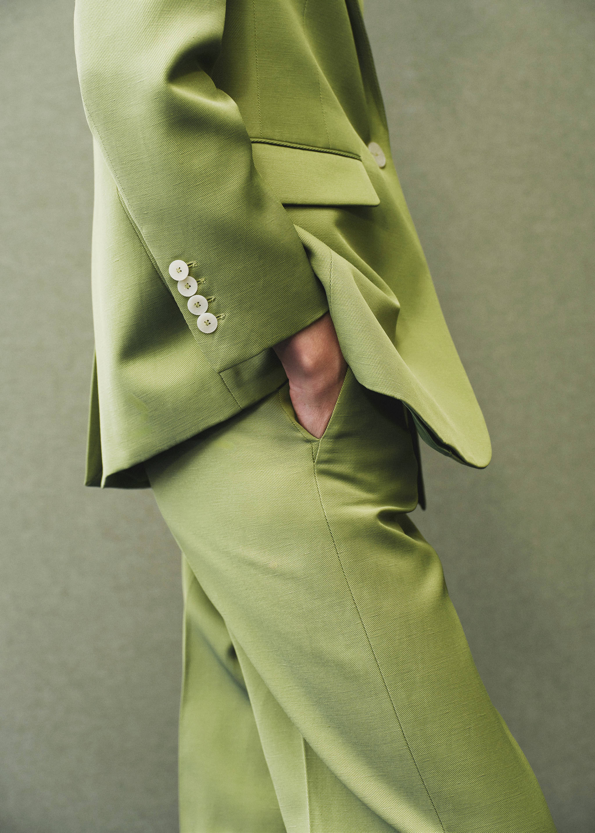 Linen-blend suit jacket - Details of the article 2