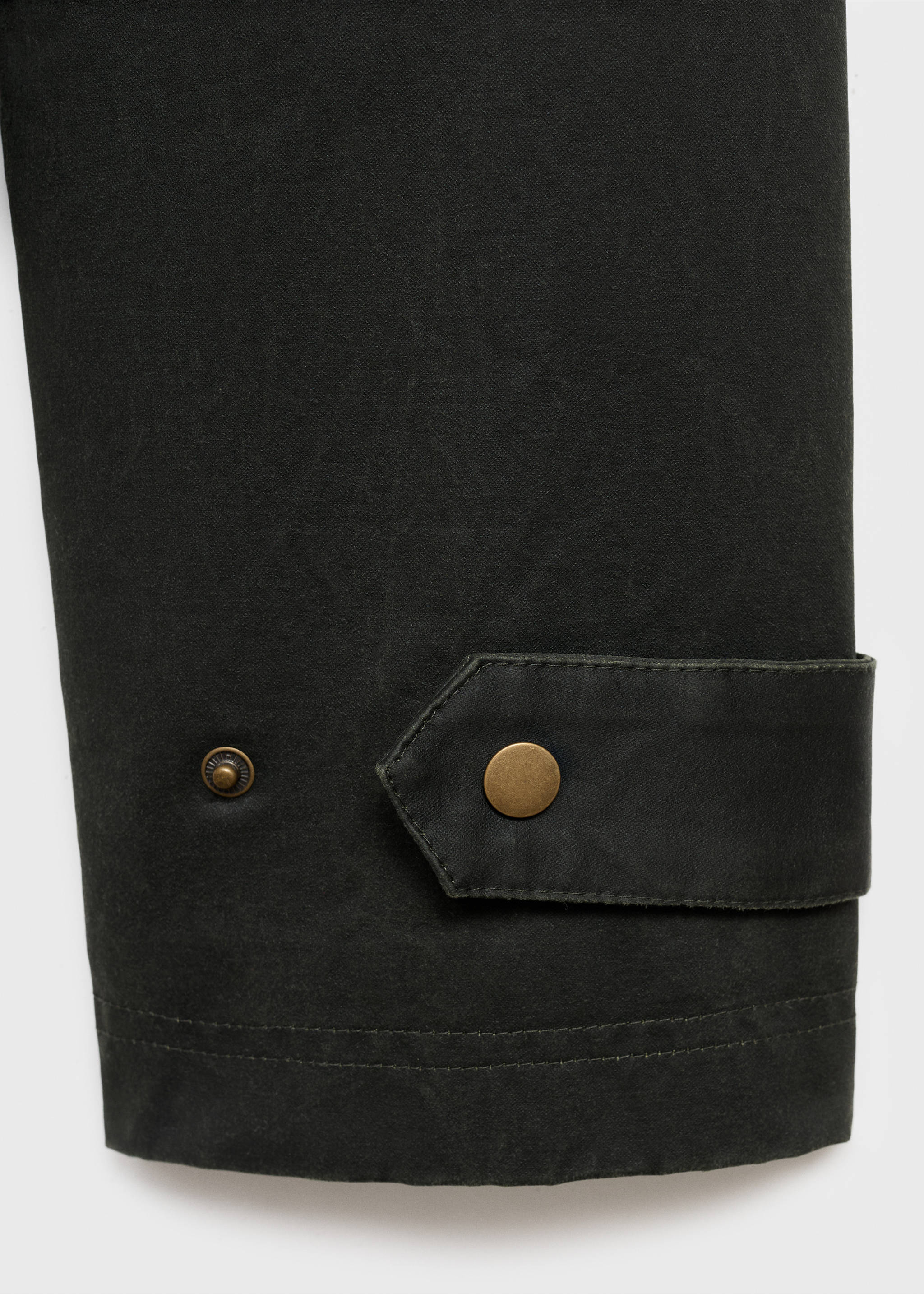 Parka efecto encerado capucha - Detalle del artículo 0, Verde. Ref: 17065140-00.