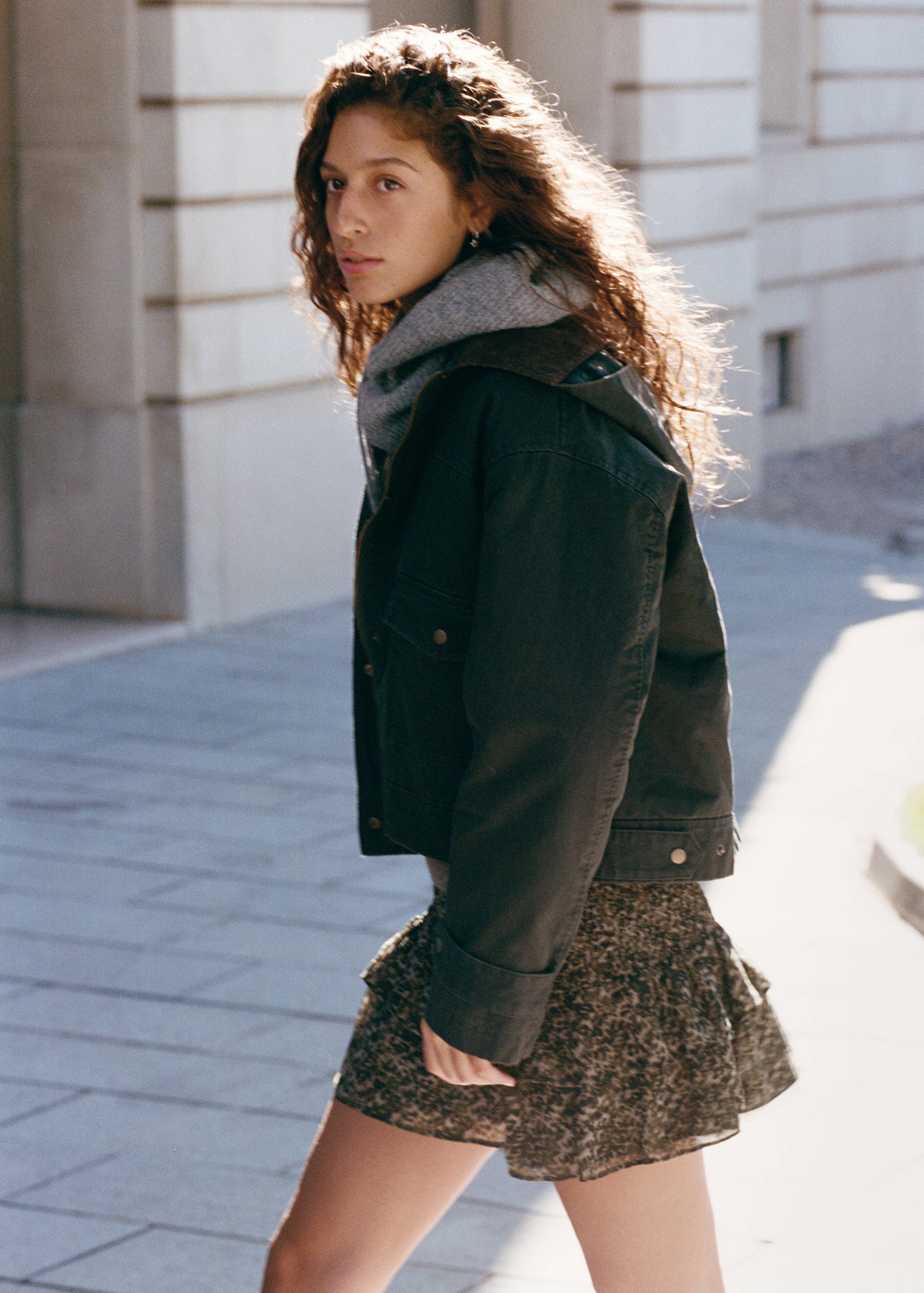 Parka met capuchon met gewaxt effect - Detail van het artikel 5