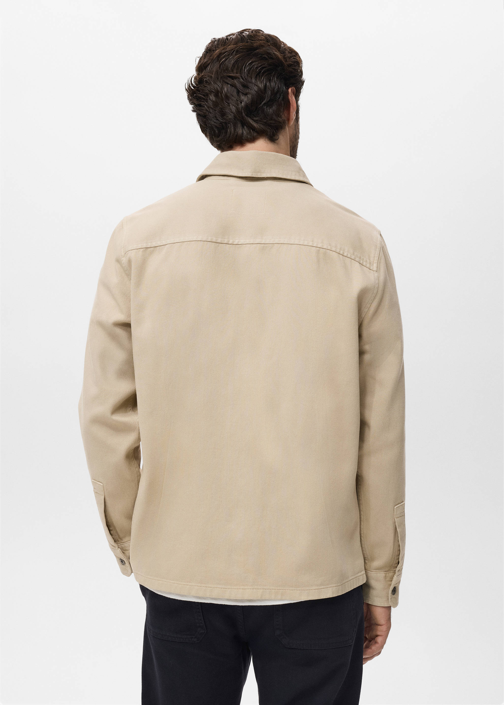 Джинсова верхня сорочка з кишенями - Зворотна сторона товару