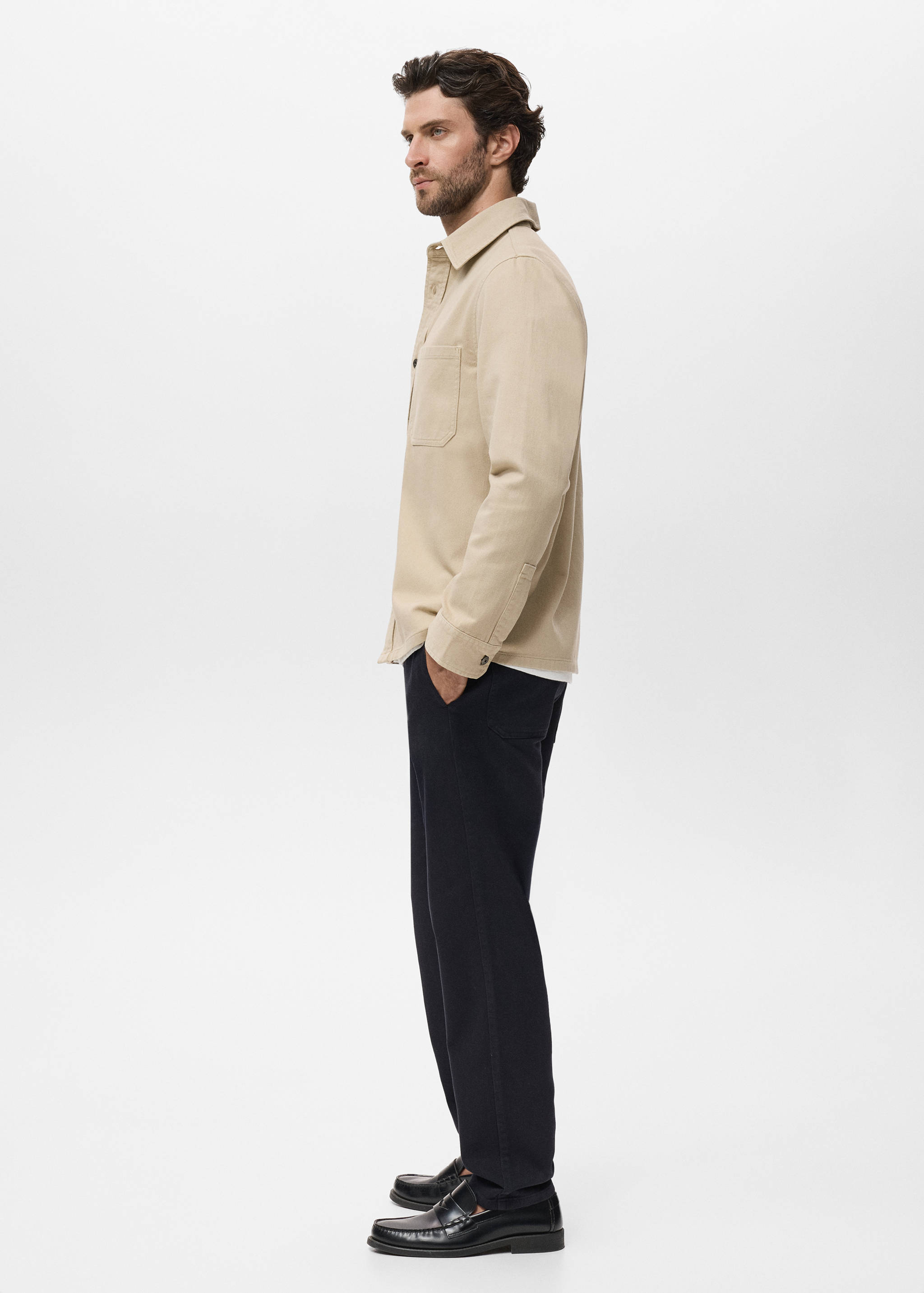 Джинсова верхня сорочка з кишенями - Детальніше про товар 2