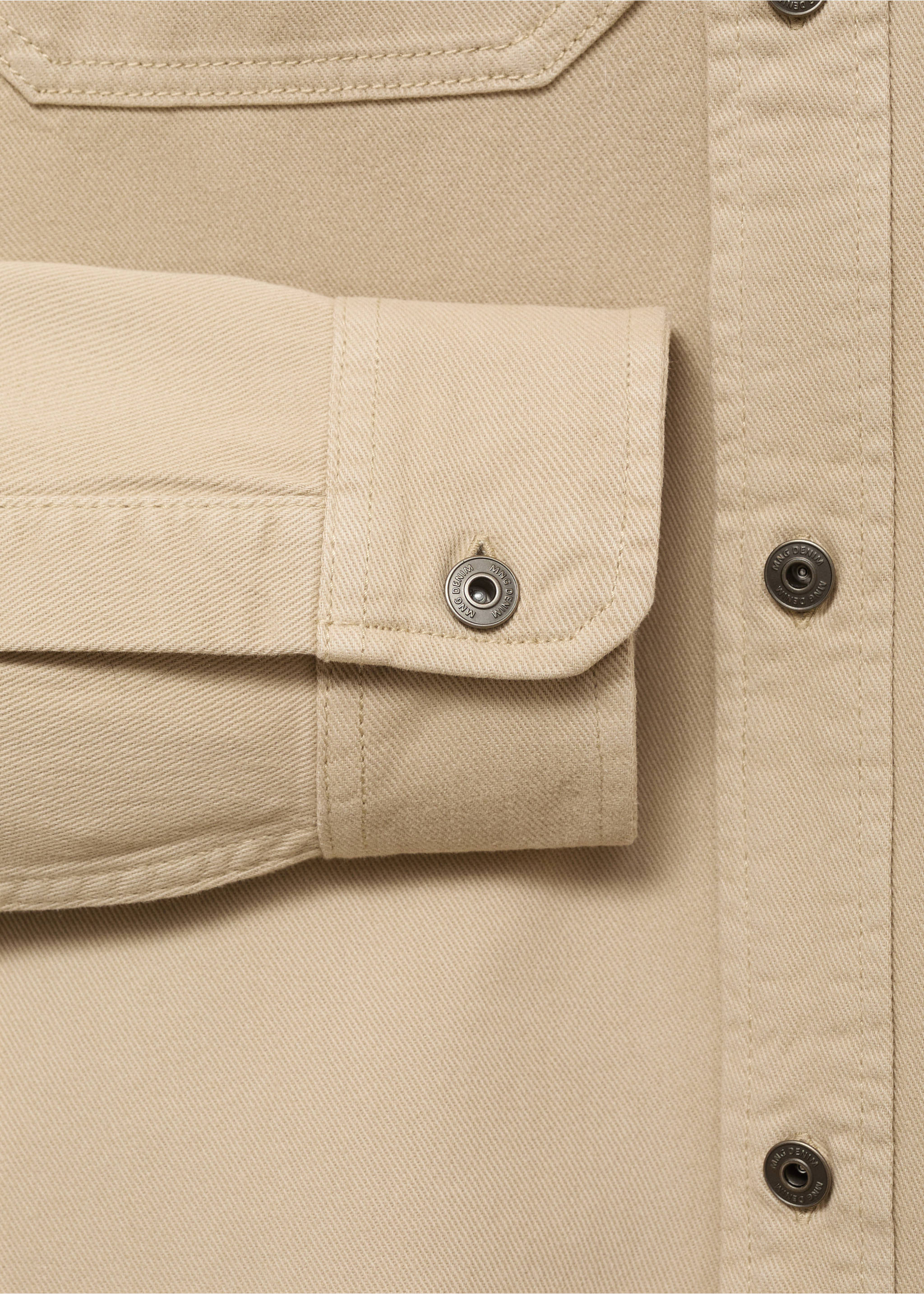 Surchemise en jean poches - Détail de l'article 0, Beige. Ref: 17065142-00.