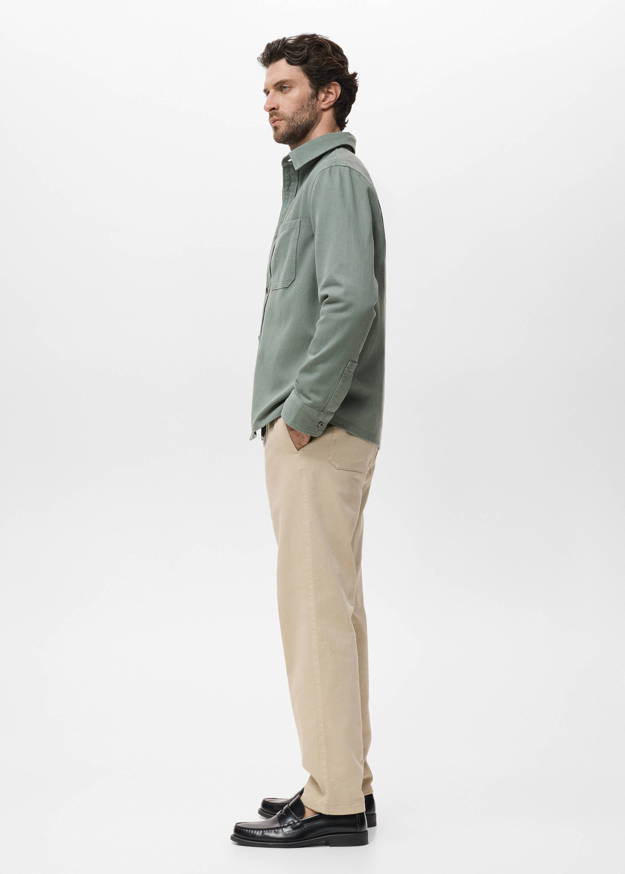 Джинсова верхня сорочка з кишенями - Детальніше про товар 2