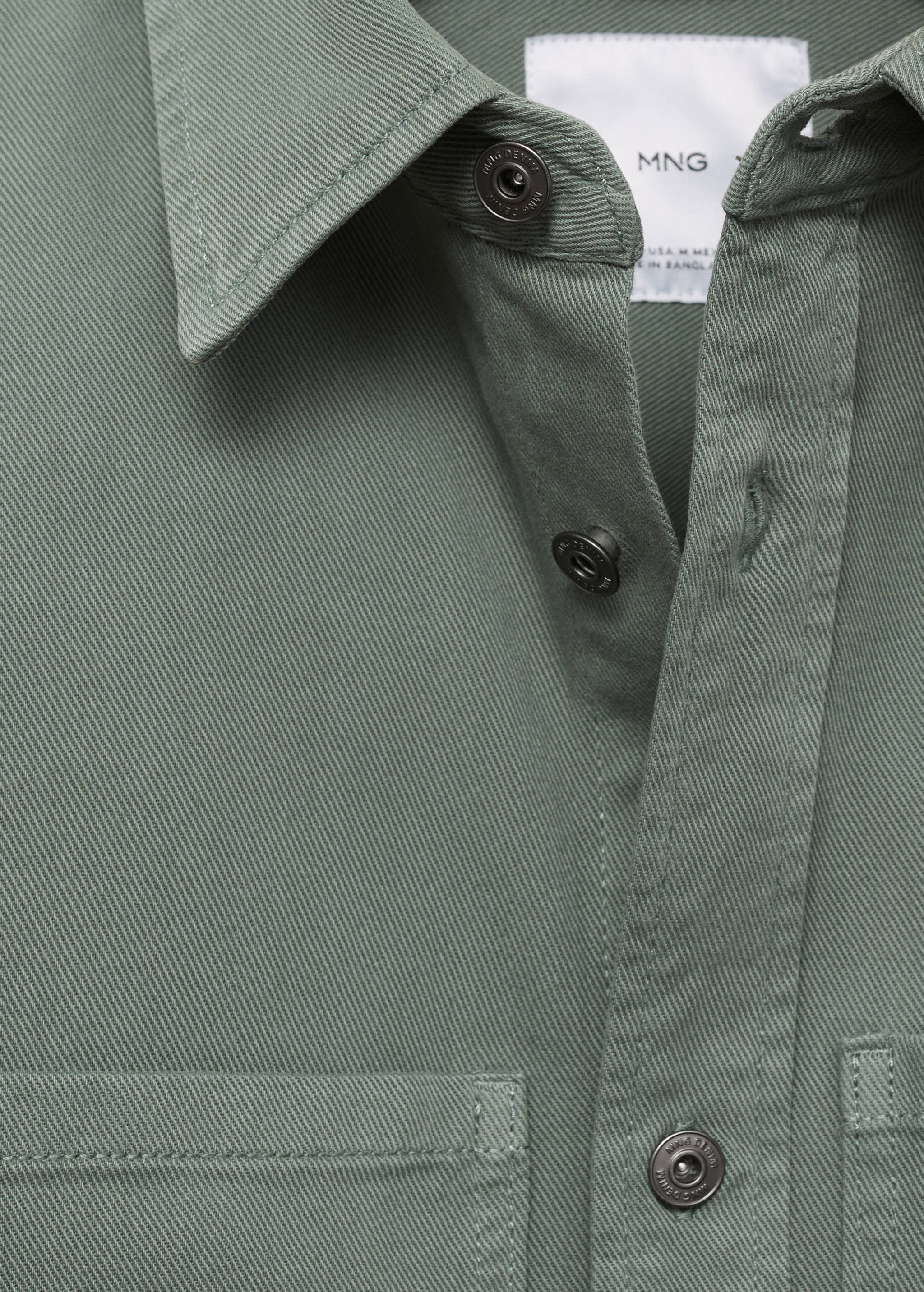 Джинсова верхня сорочка з кишенями - Зворотна сторона товару