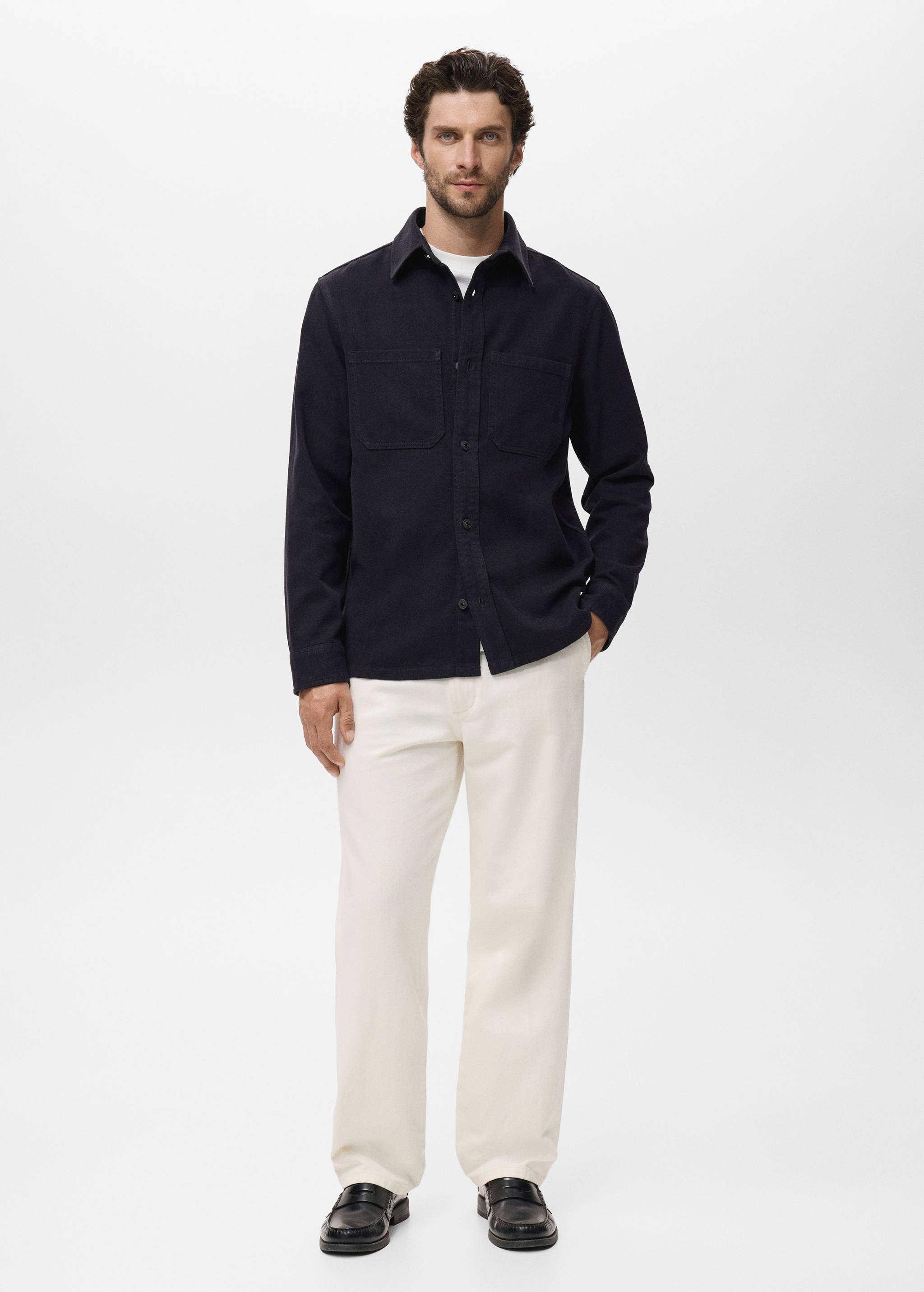 Surchemise en jean poches - Plan général