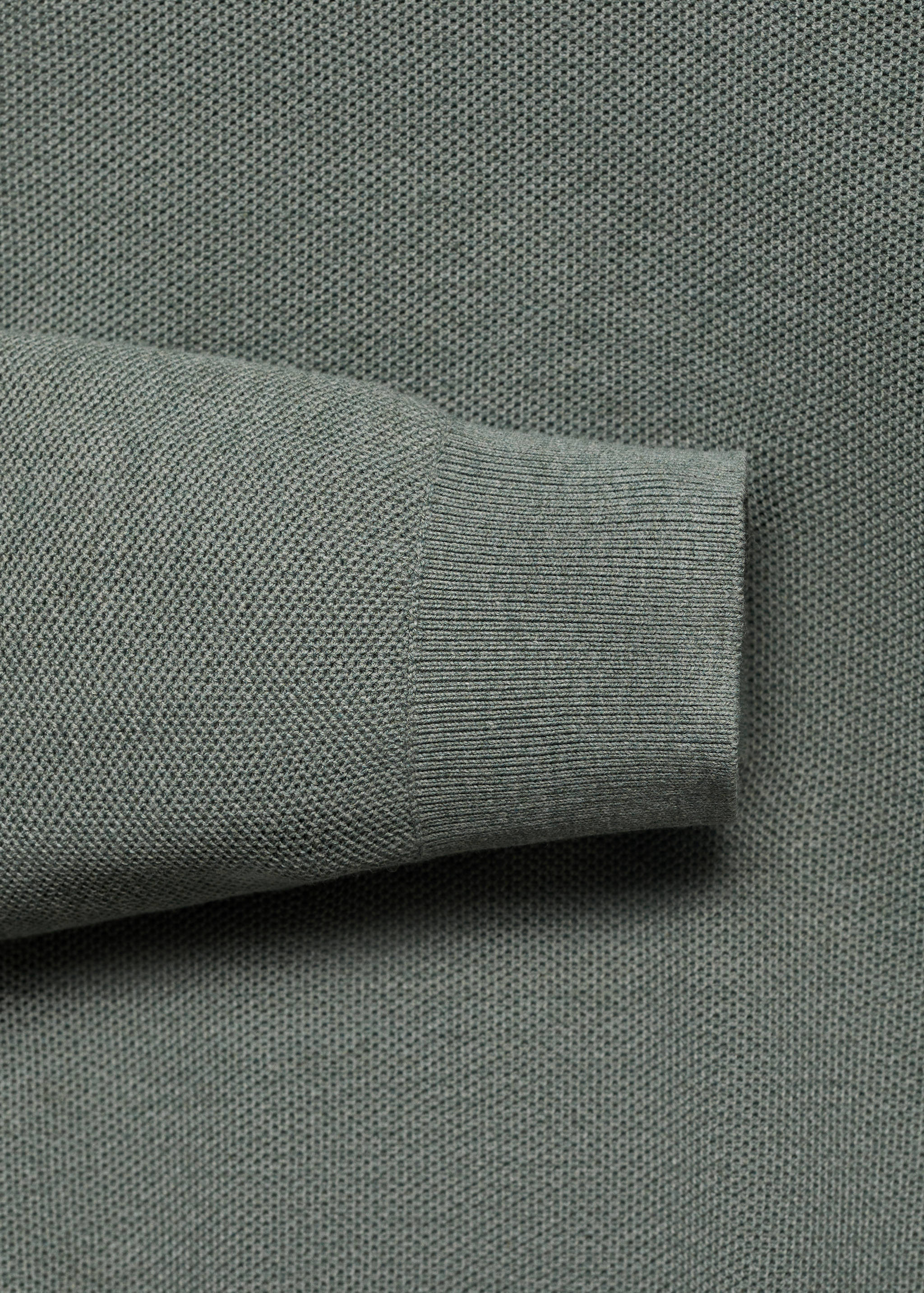 Baumwoll-Pullover mit Polokragen und Mikrostruktur - Detail des Artikels 0