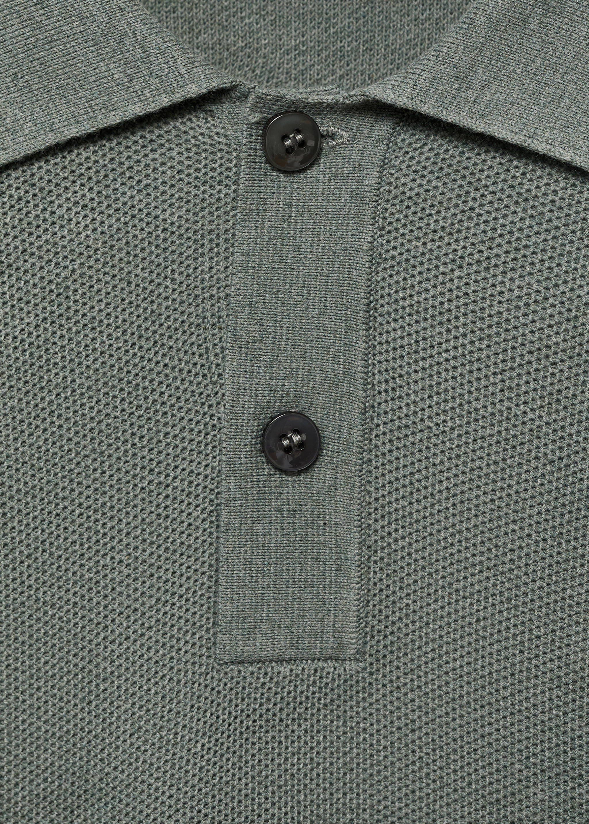 Micro-structured cotton polo shirt - Details of the article 8