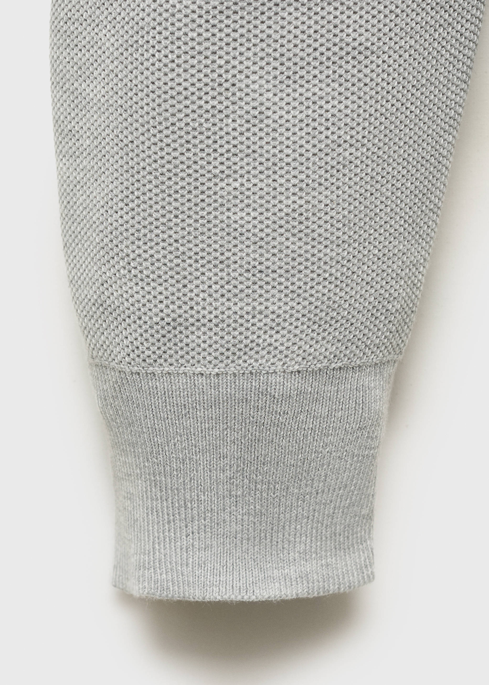 Micro-structured cotton polo shirt - Details of the article 0