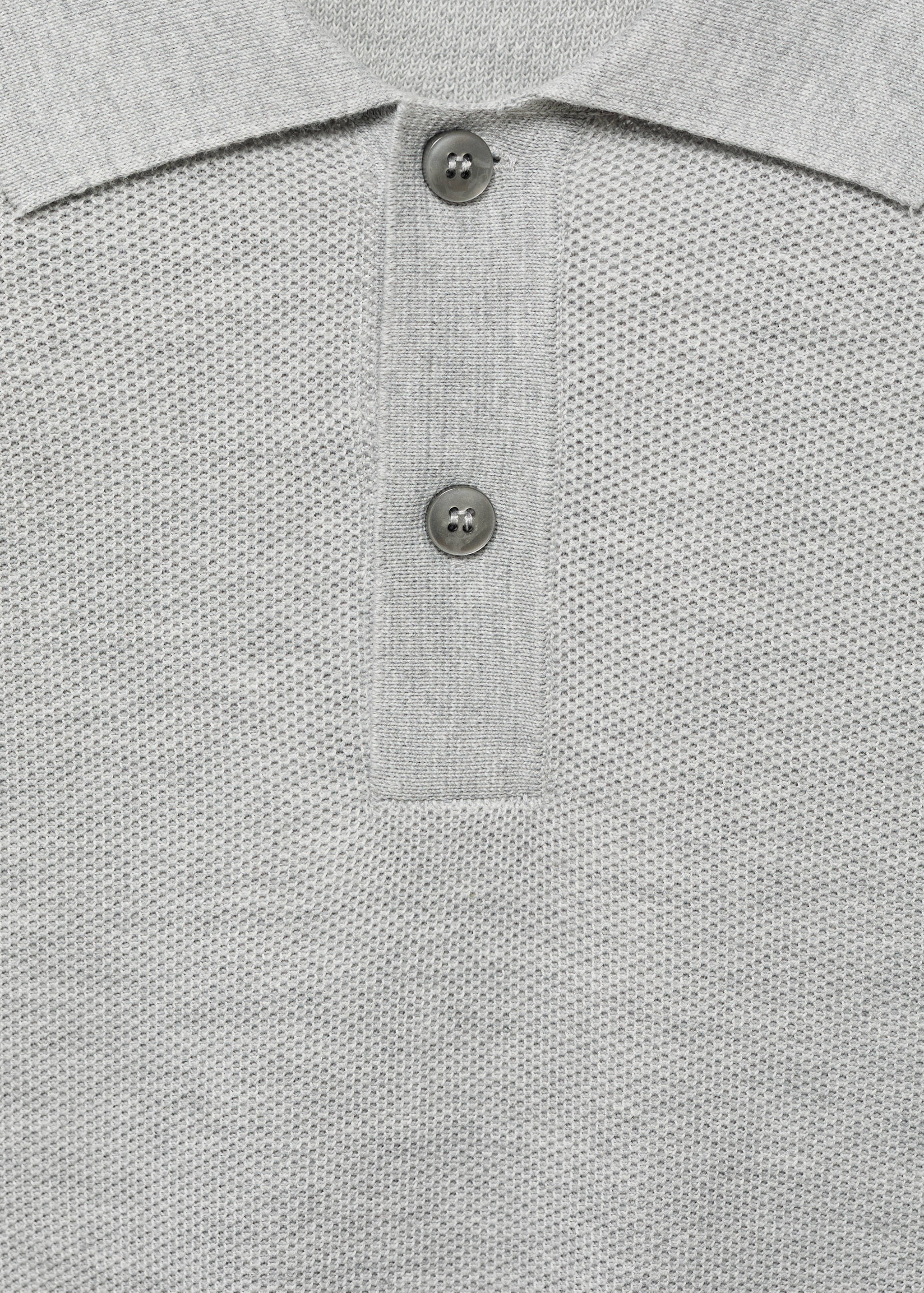 Micro-structured cotton polo shirt - Details of the article 8