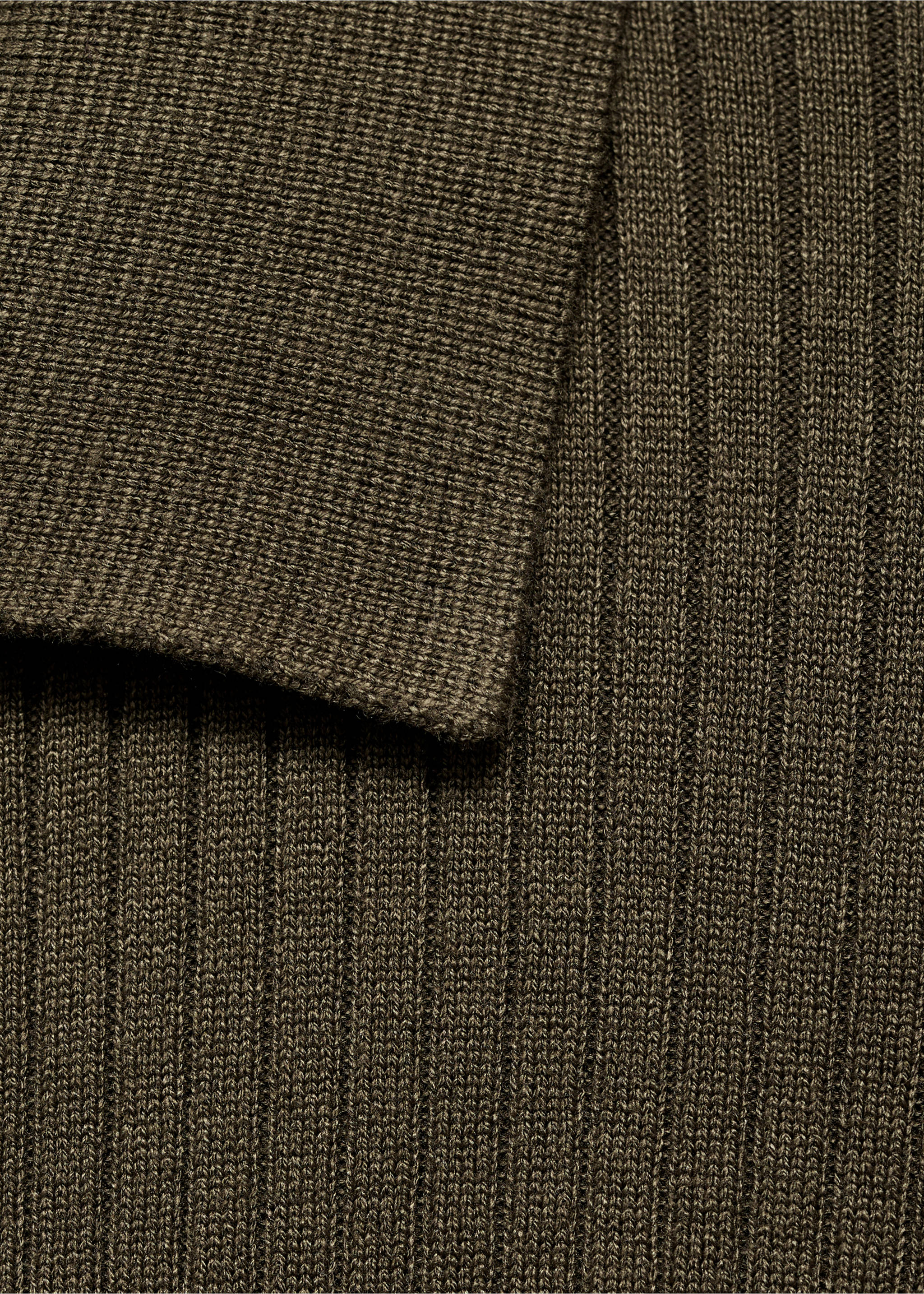 Cárdigan punto canalé - Detalle del artículo 8, Khaki. Ref: 17065150-00.