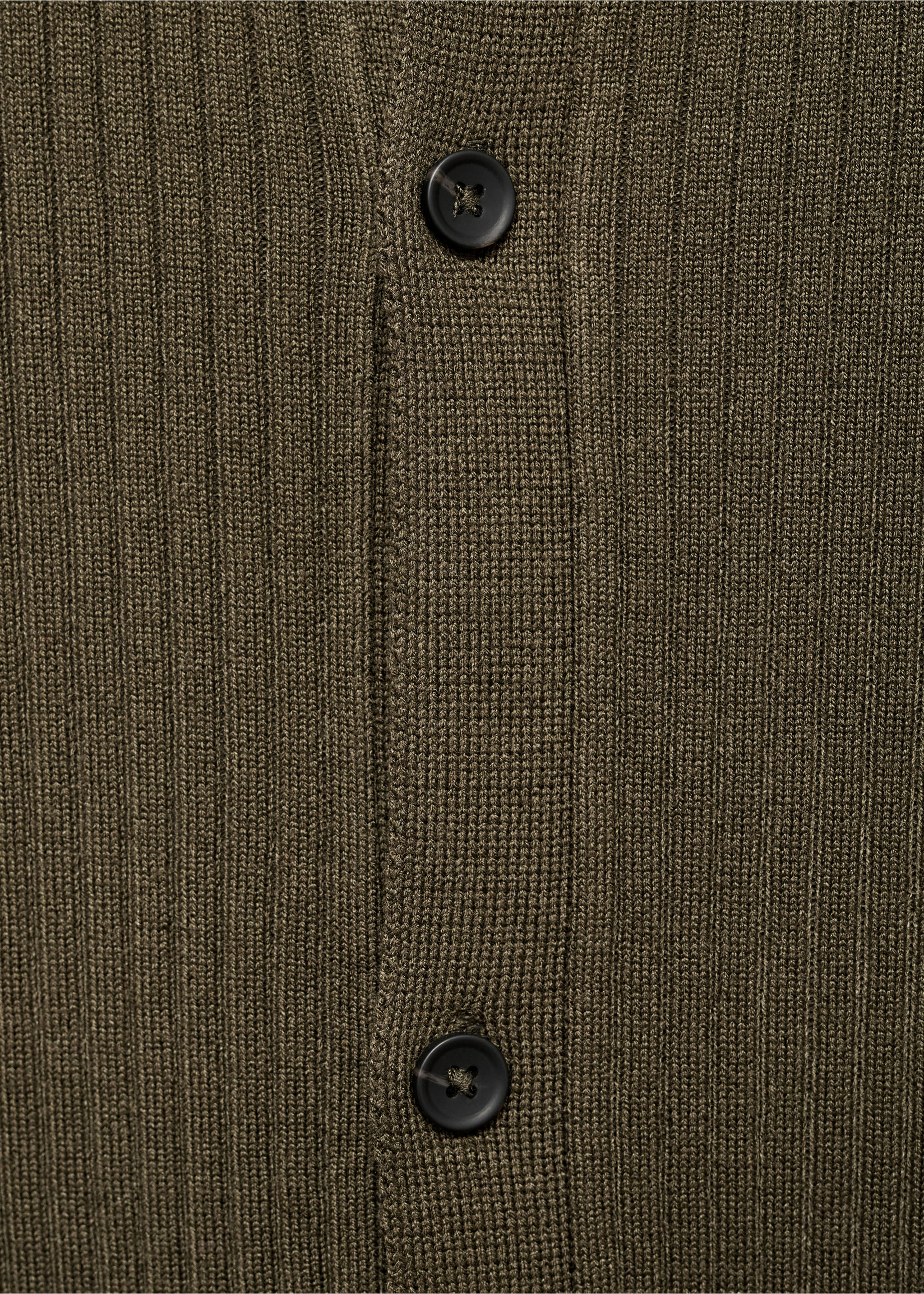 Cárdigan punto canalé - Detalle del artículo 0, Khaki. Ref: 17065150-00.