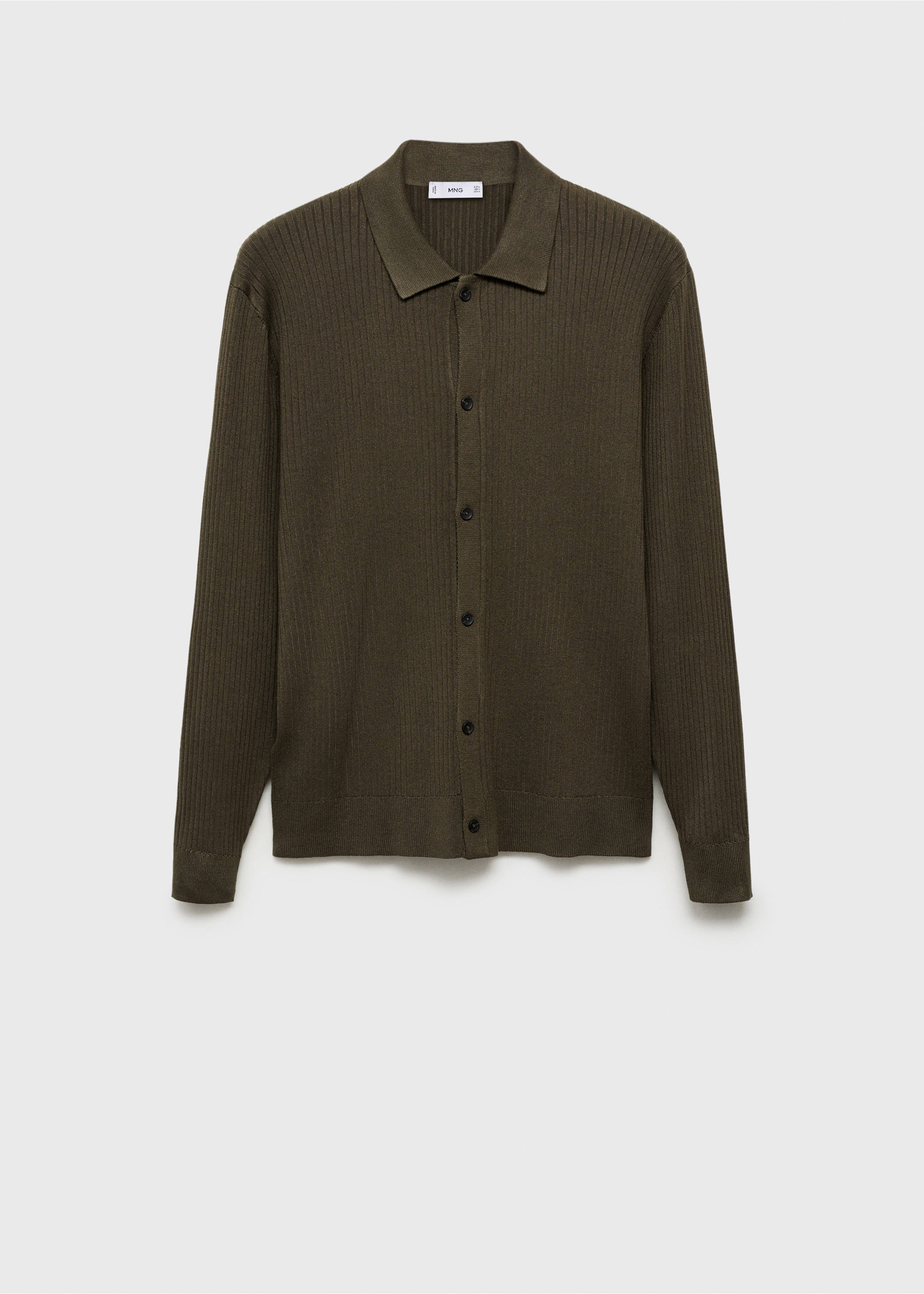 Cárdigan punto canalé - Artículo sin modelo, Khaki. Ref: 17065150-00.