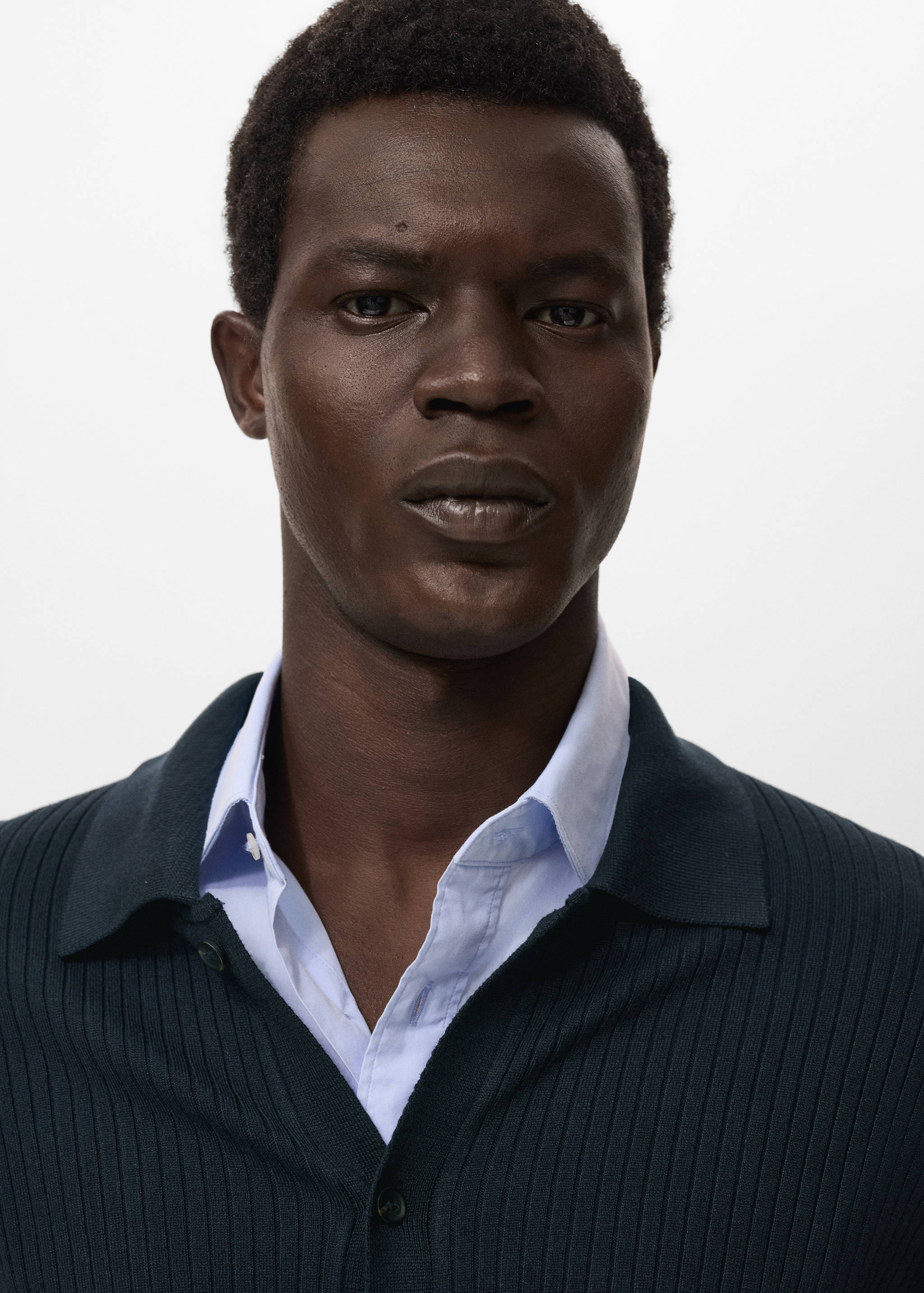 Ribbed knit cardigan - Details of the article 1