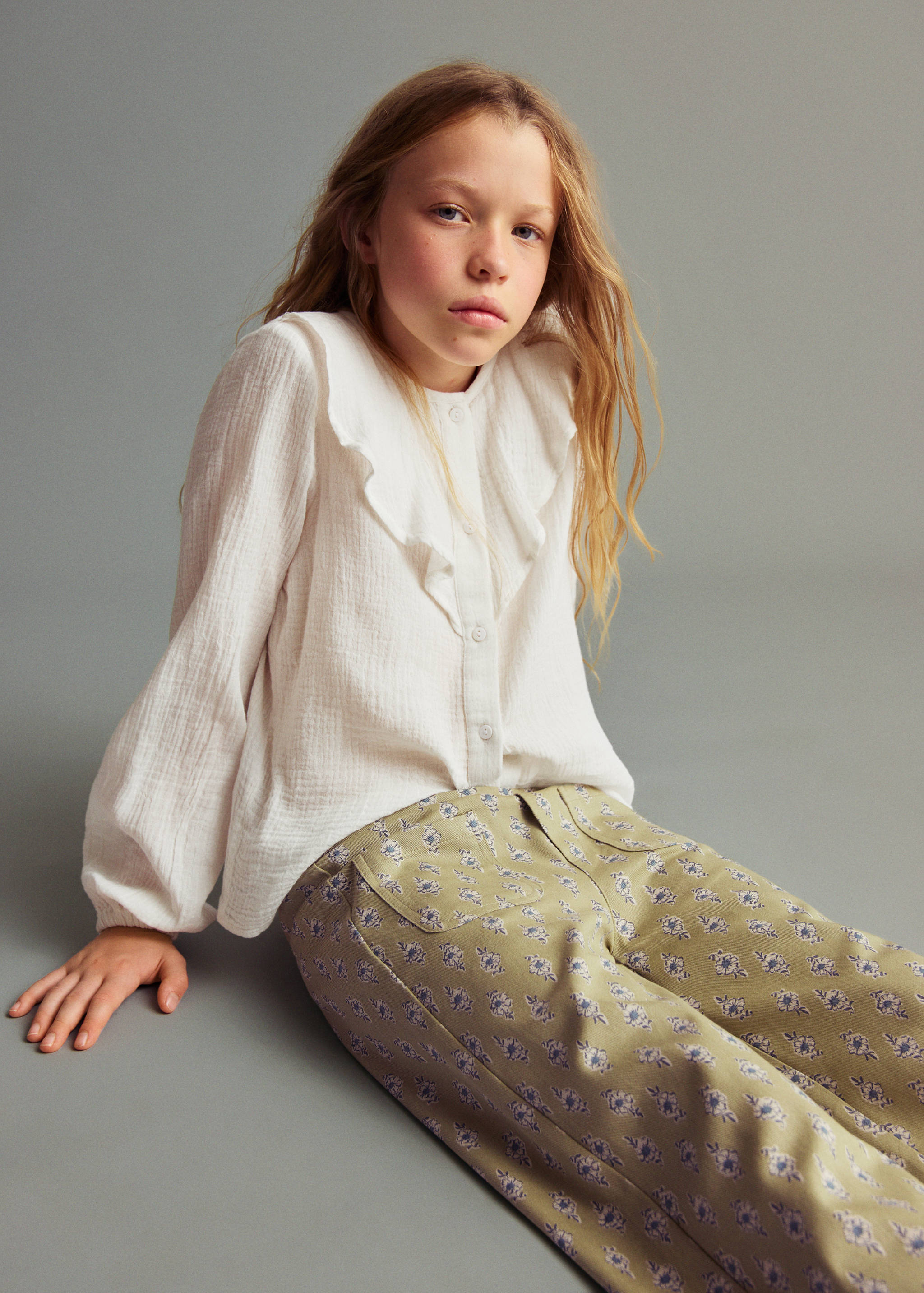 Crinkled ruffle shirt - General plane