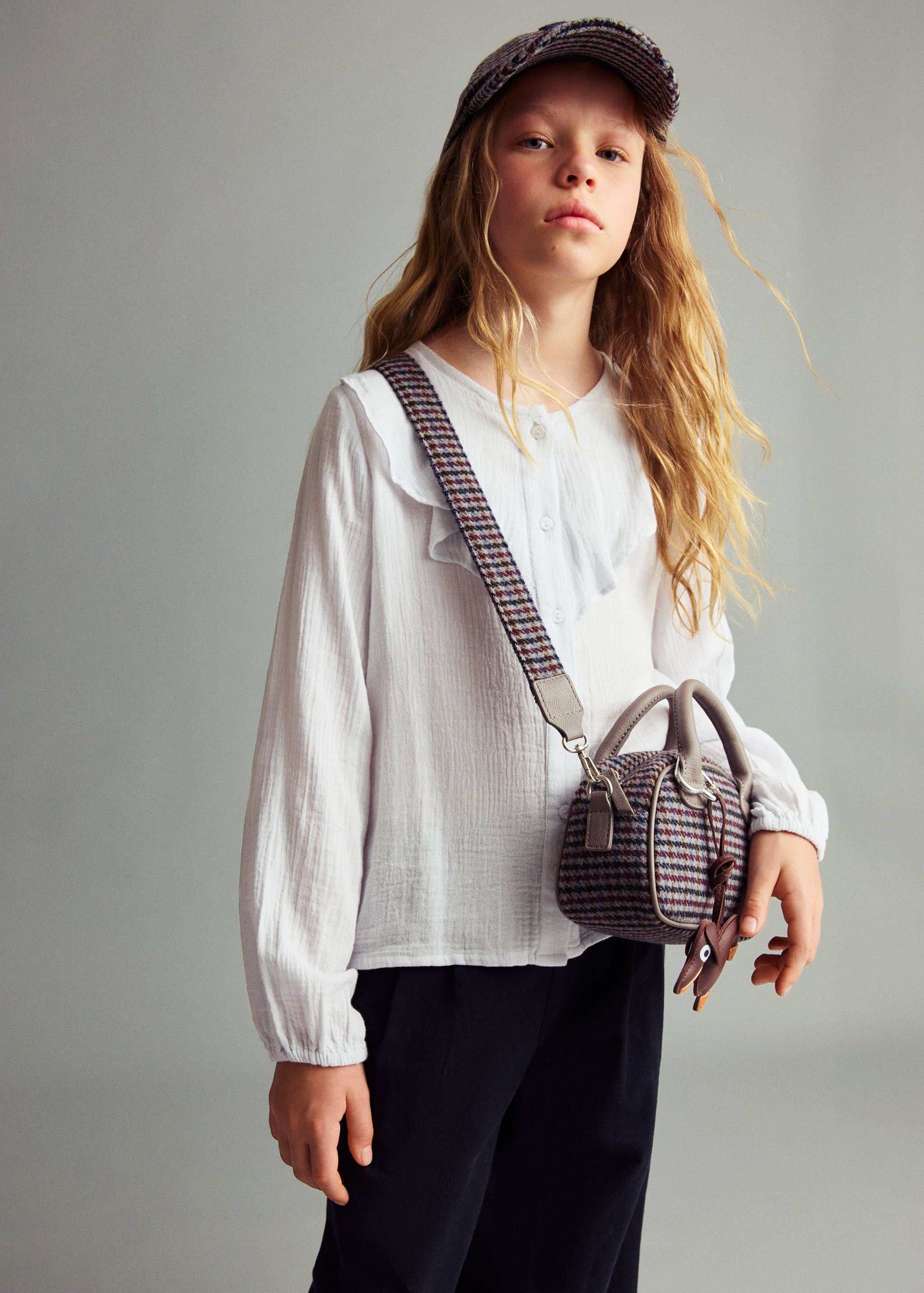 Crinkled ruffle shirt - Medium plane