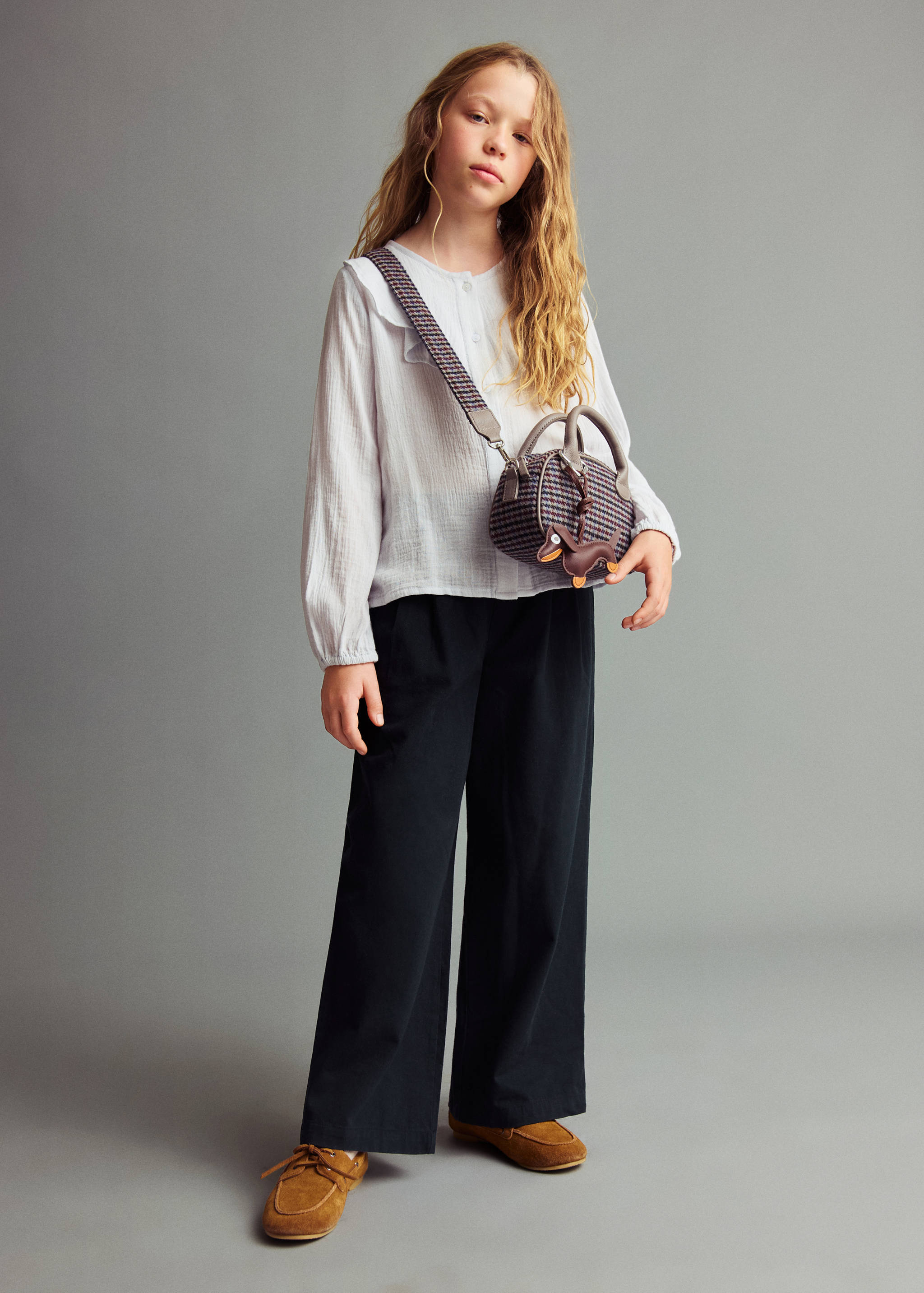 Cotton culotte trousers - General plane