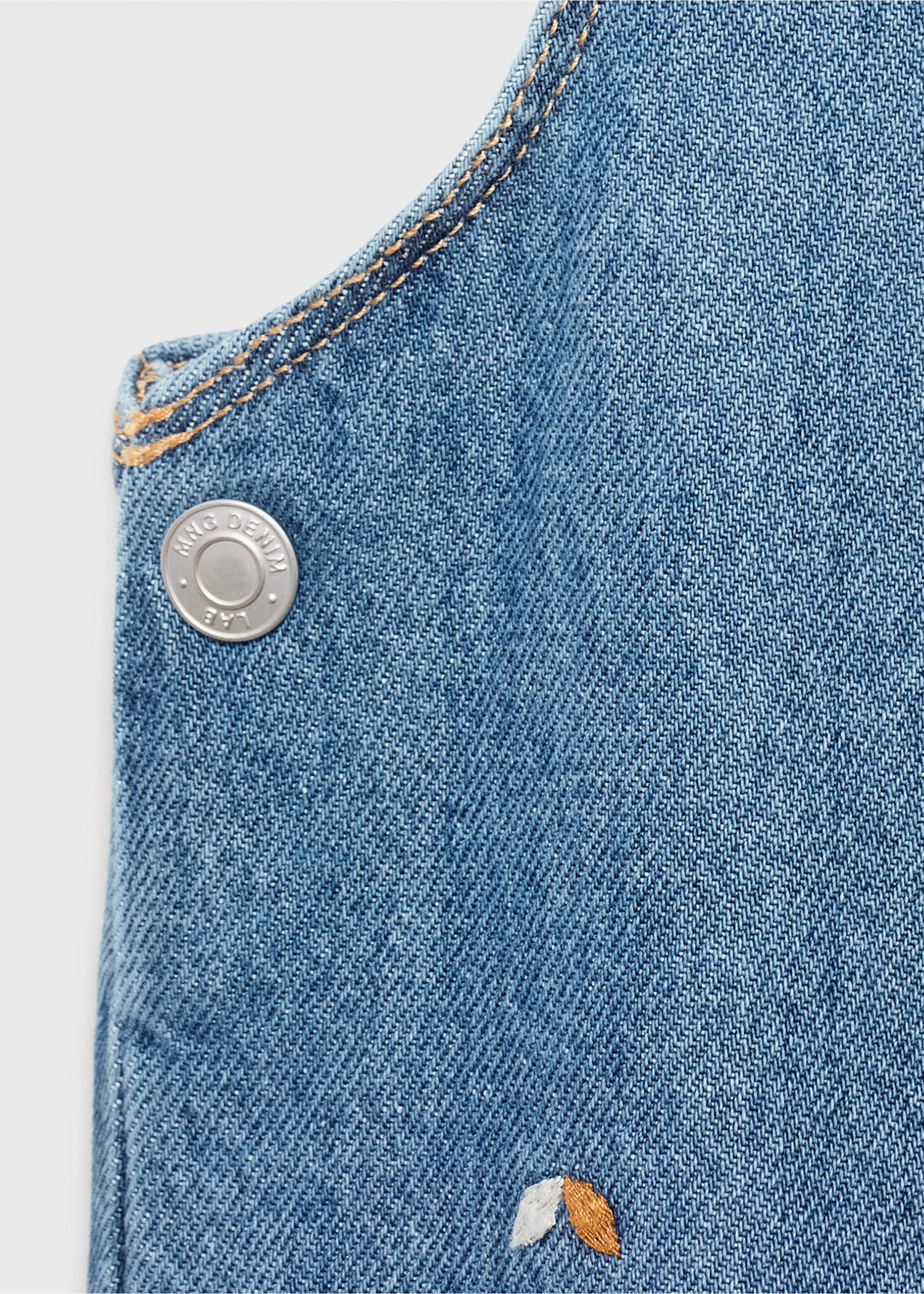 Pichi denim bordado - Detalle del artículo 8, Azul medio. Ref: 17065154-00.